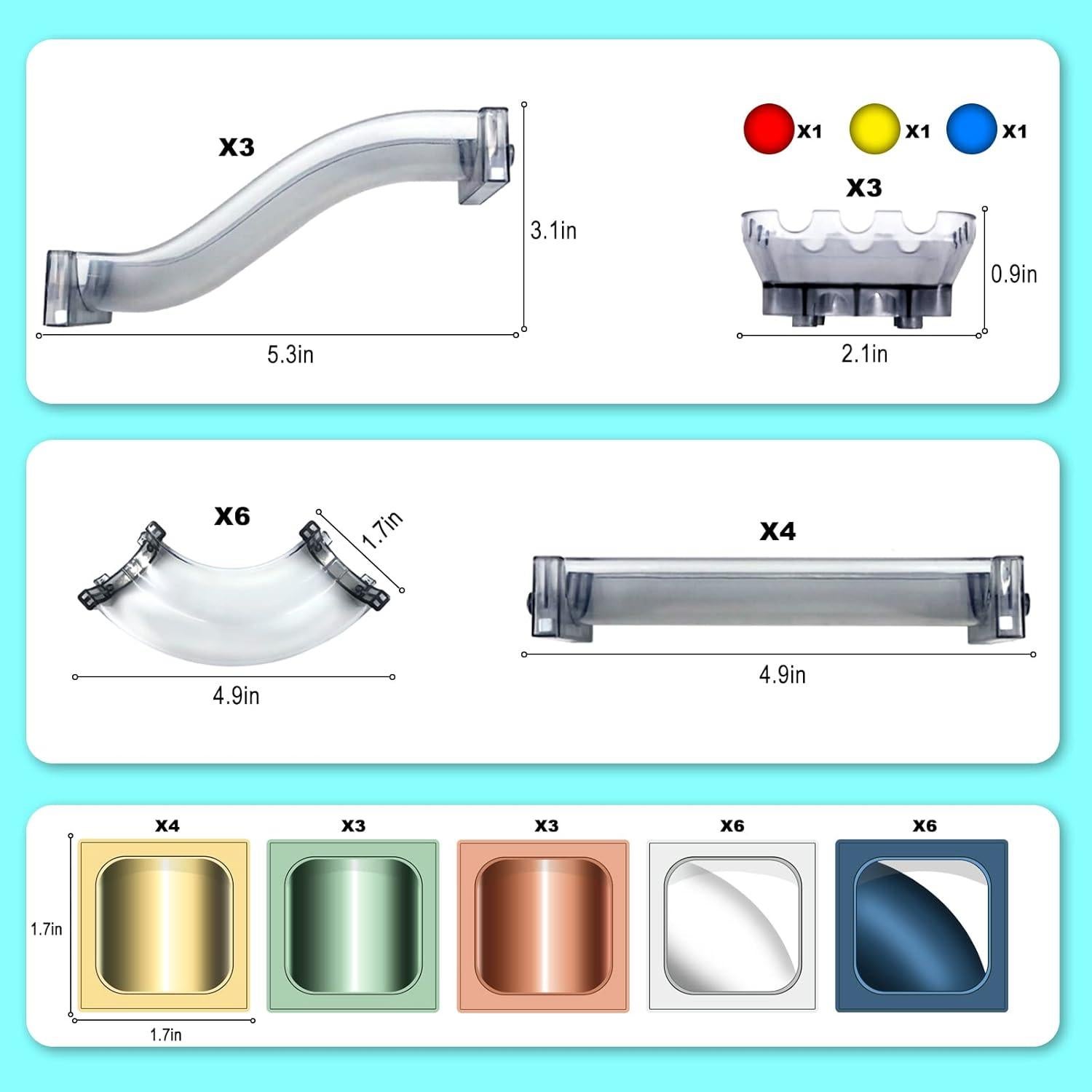 Juego de Canicas Magnéticas Keefun 41 Piezas STEM 3-8 Años