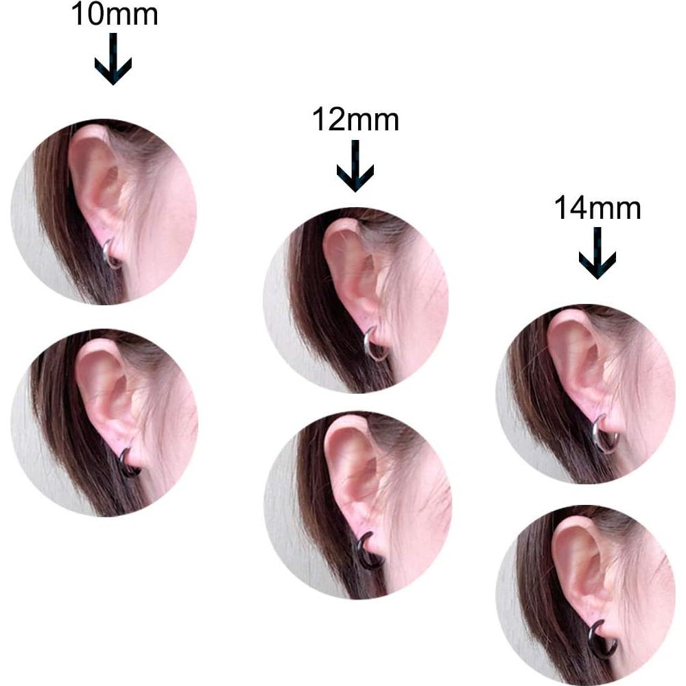 Pendientes de Aro Hipoalergénicos ZHIYAOR 18G Acero Inoxidable