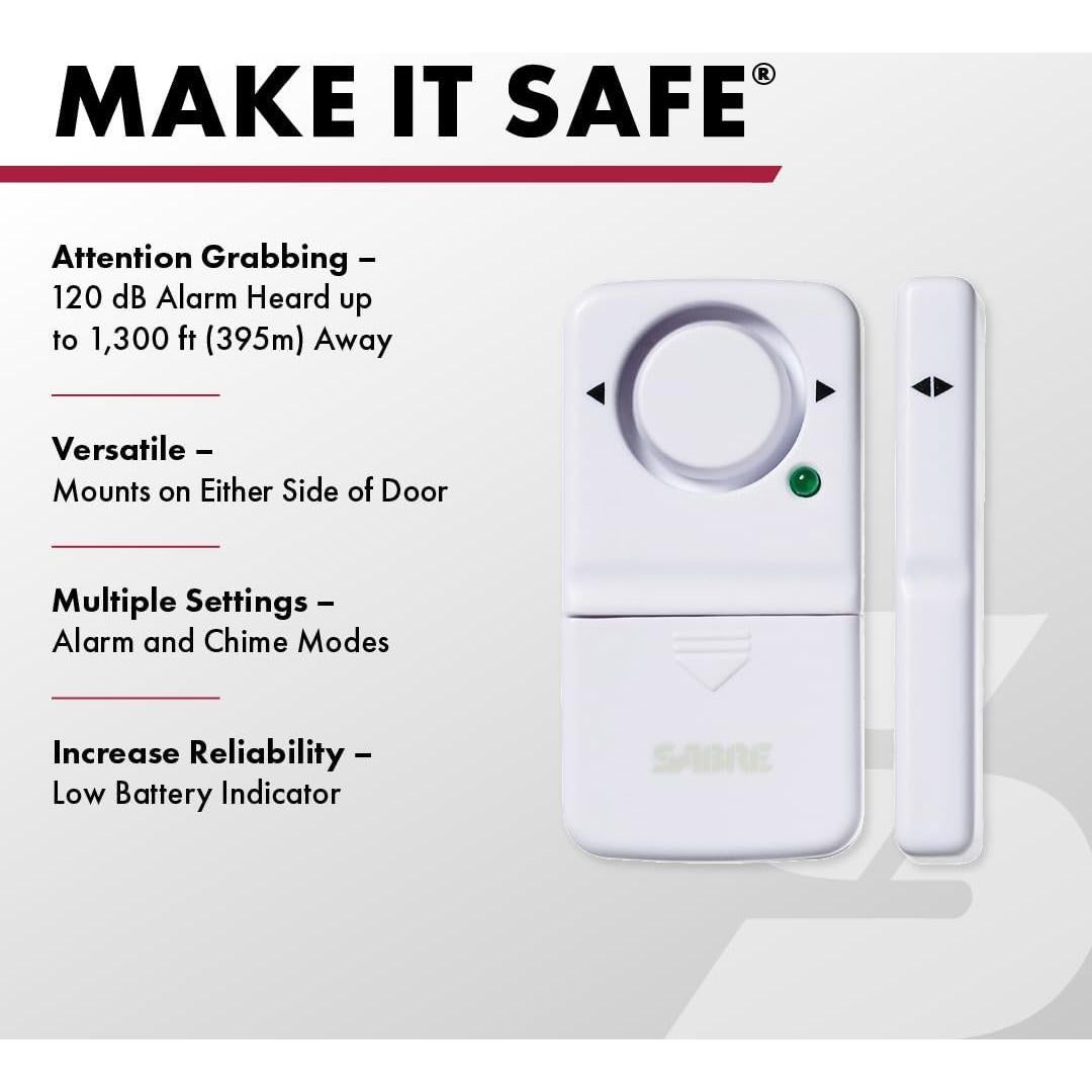 Alarma Inalámbrica de Puerta y Ventana SABRE 120 dB 2-Pack