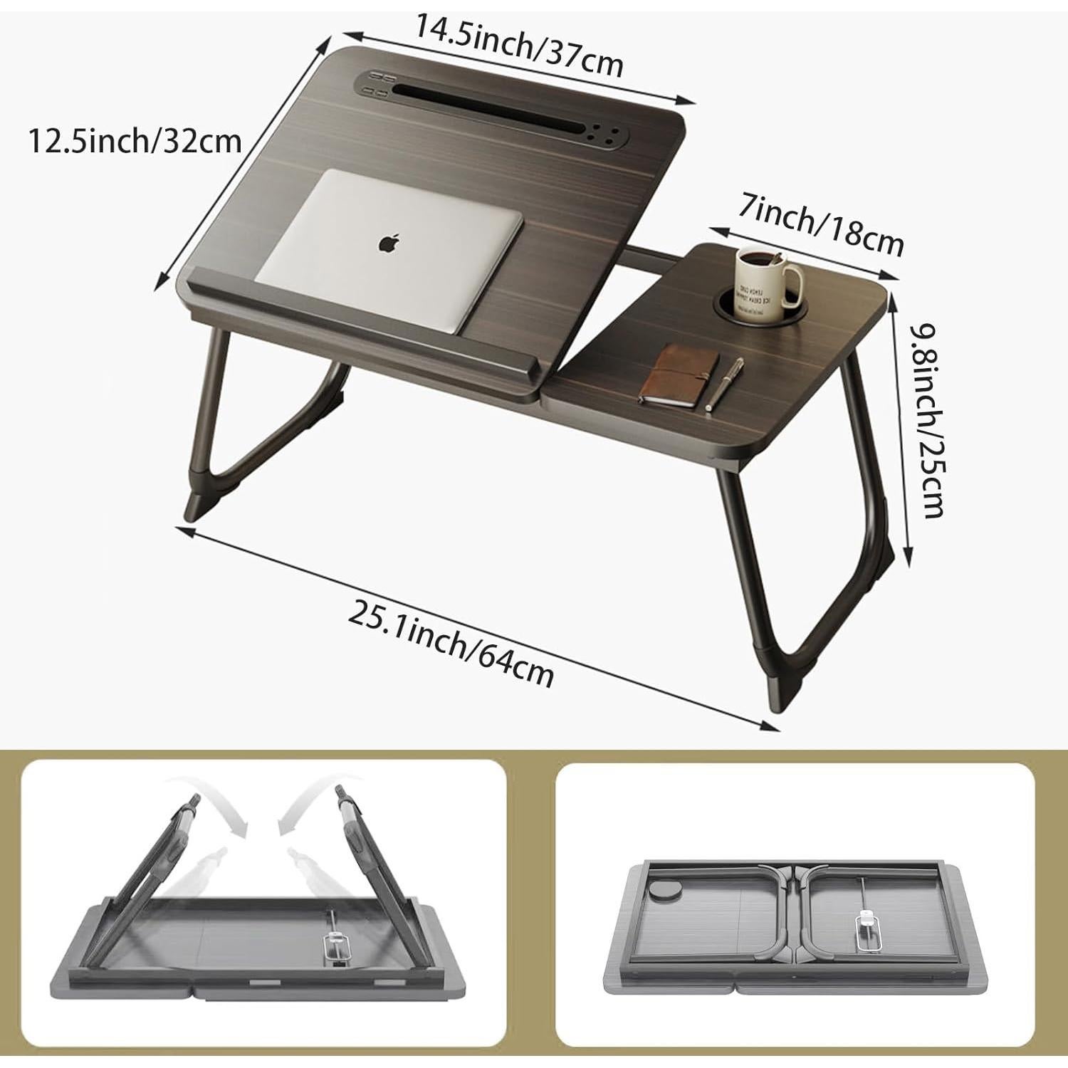 Mesa para Laptop Ajustable SIDIANBAN con Puerto USB y Soporte Taza