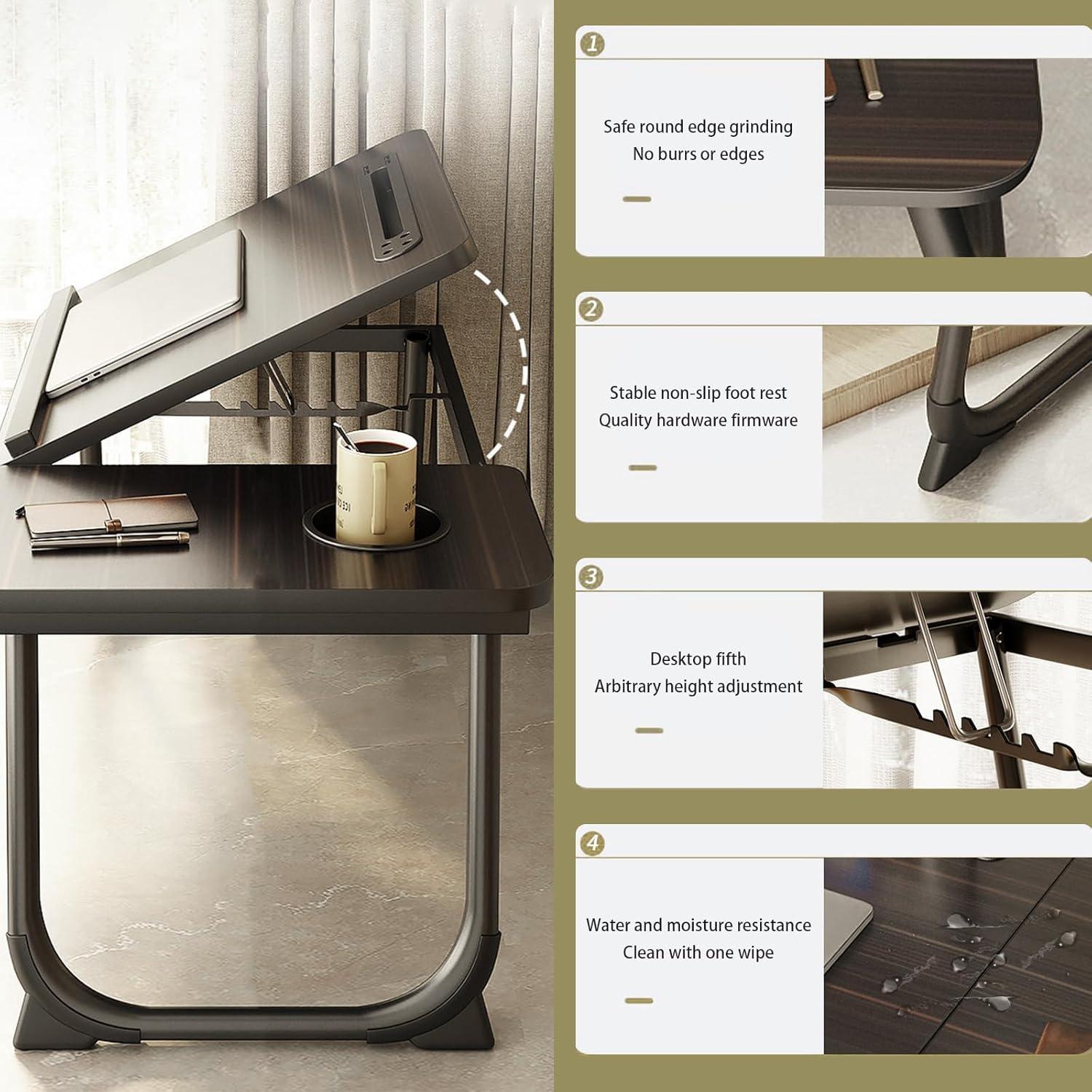 Mesa para Laptop Ajustable SIDIANBAN con Puerto USB y Soporte Taza