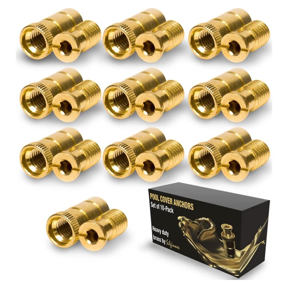 Anclajes para Cubiertas de Piscina Silginnes - 10 Paquete Universal