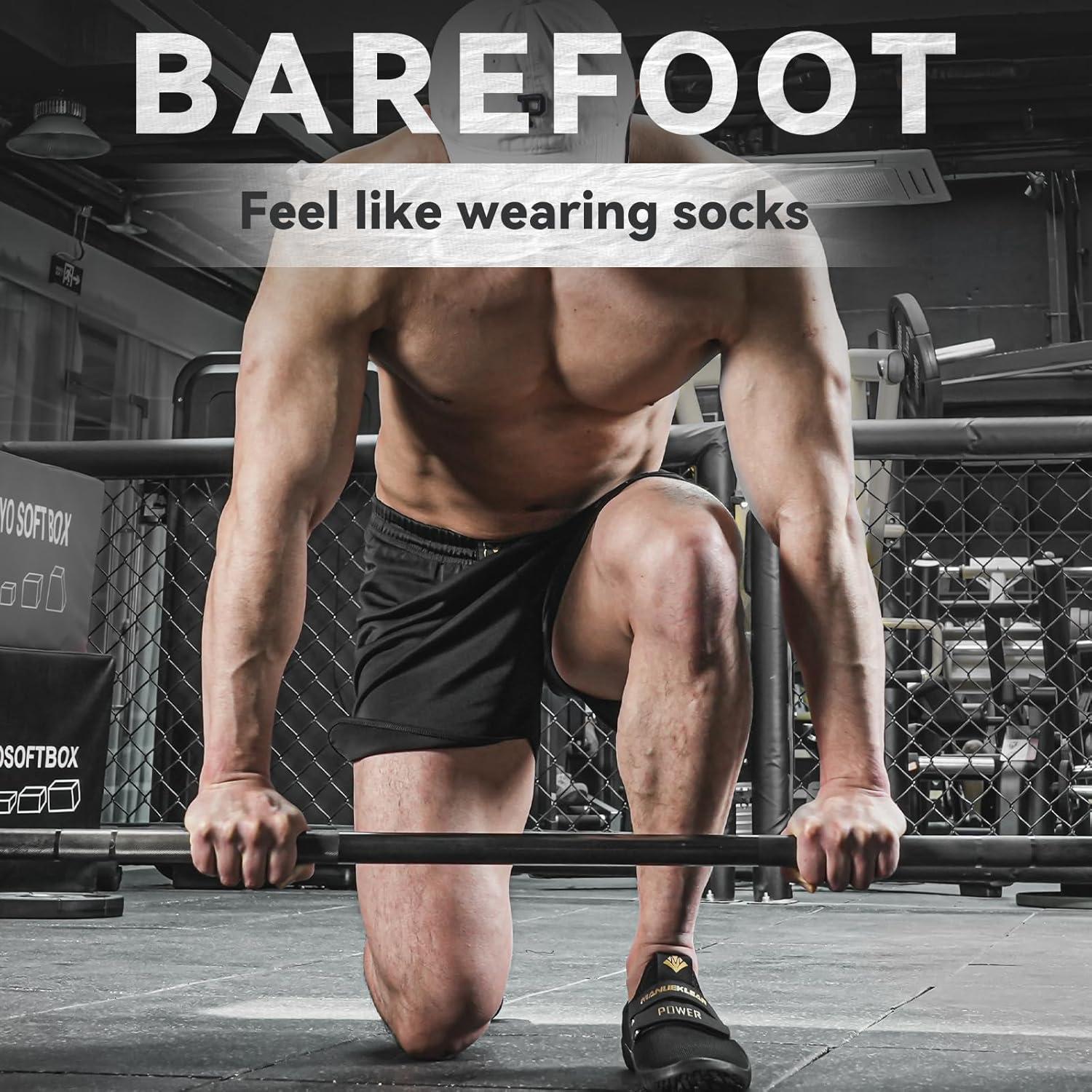 Zapatillas de Levantamiento de Pesas MANUEKLEAR - Peso Muerto - Negro Obsidiana - Talla 6.5