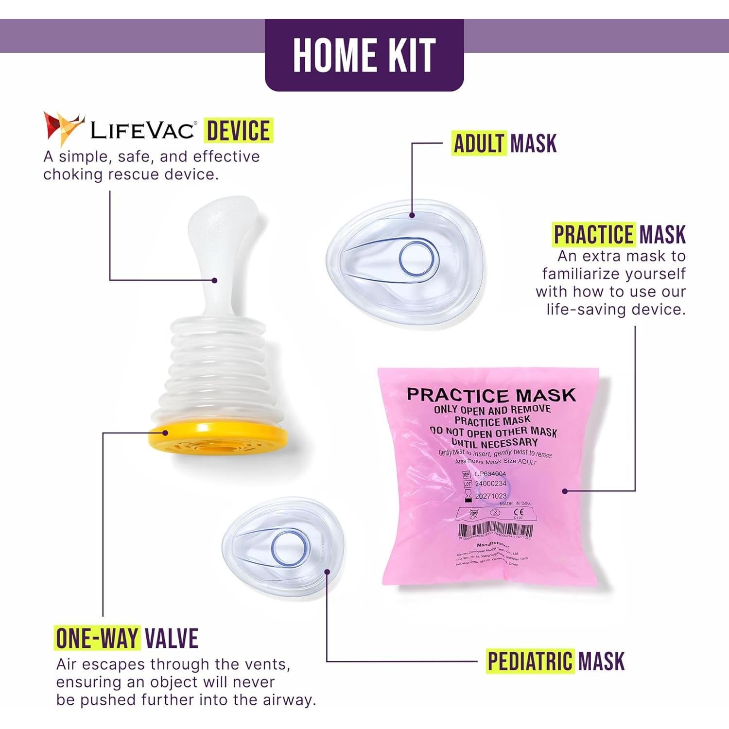 Kit de Rescate LifeVac Azul - Dispositivo de Succión Portátil