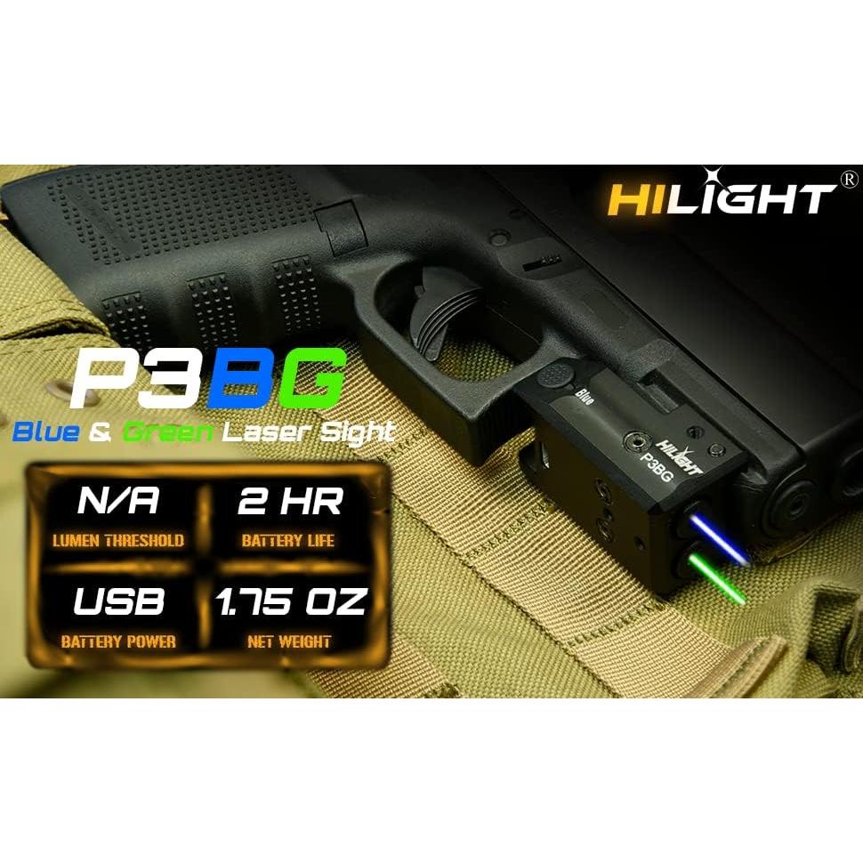 Mira Láser Doble HiLight P3BG Azul y Verde Recargable