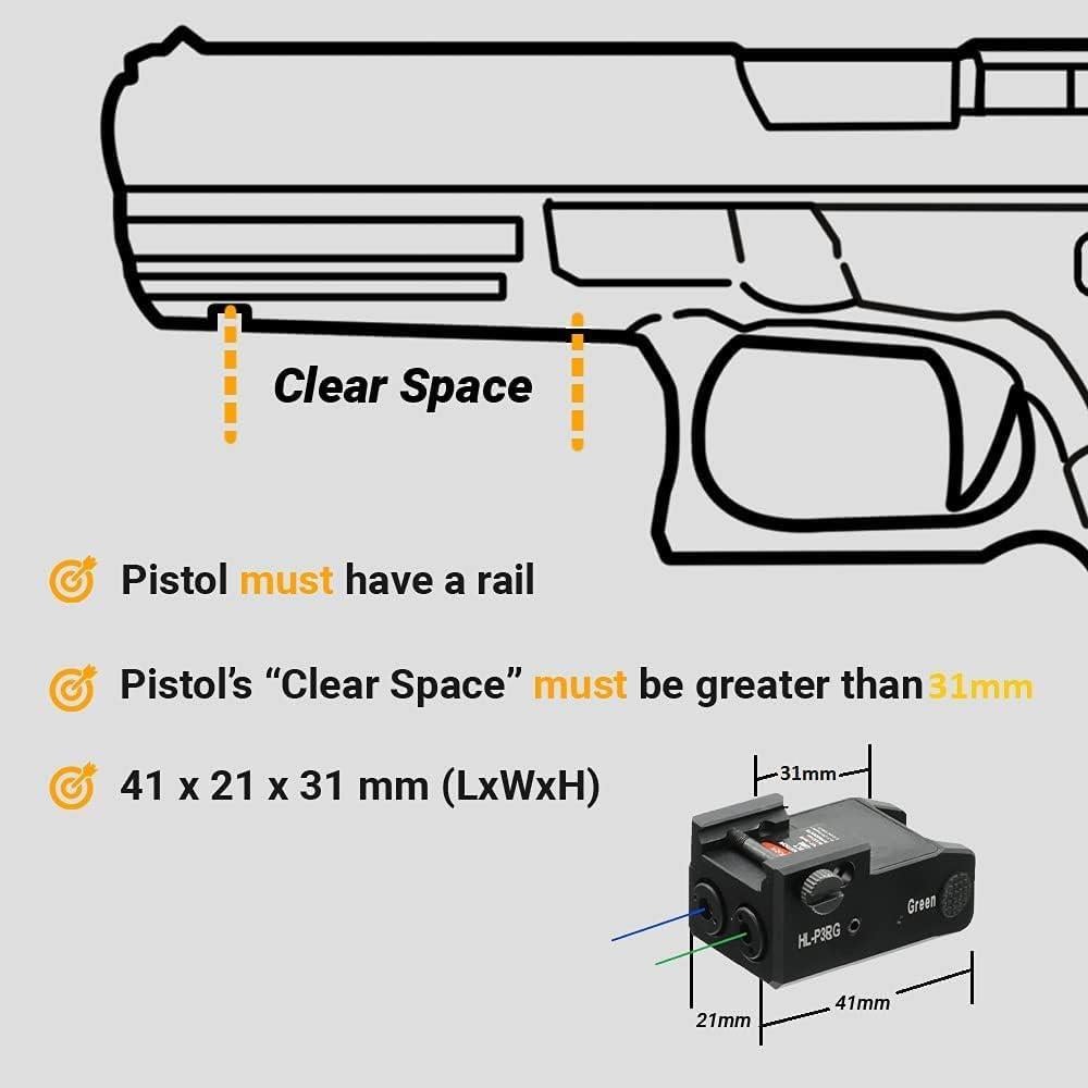 Mira Láser Doble HiLight P3BG Azul y Verde Recargable