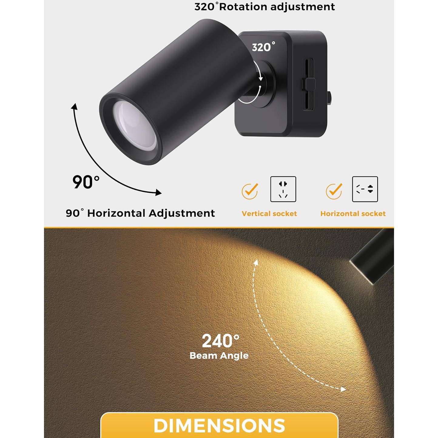 Luz Nocturna LED Regulable LOHAS 2-Pack 3000K Pared