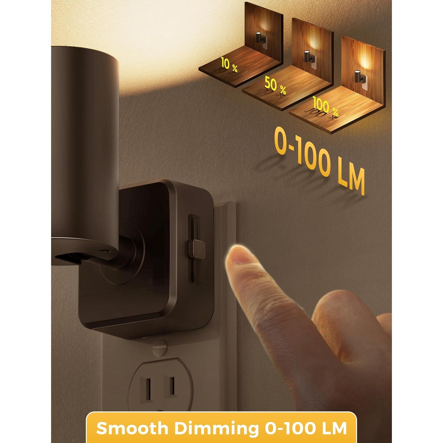 Luz Nocturna LED Regulable LOHAS 2-Pack 3000K Pared