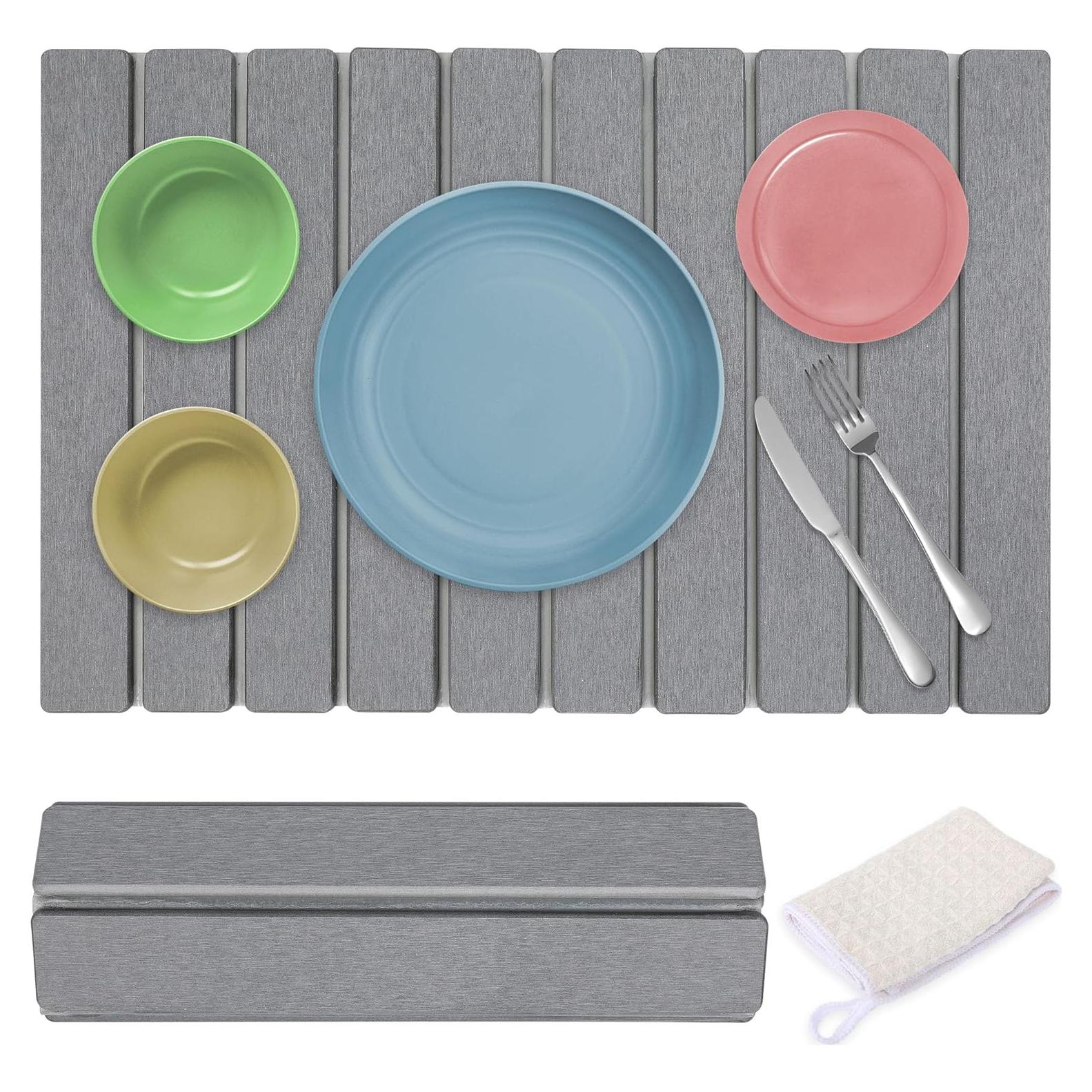 Alfombrilla de Secado de Platos Cijoaui 61x41cm Absorbente