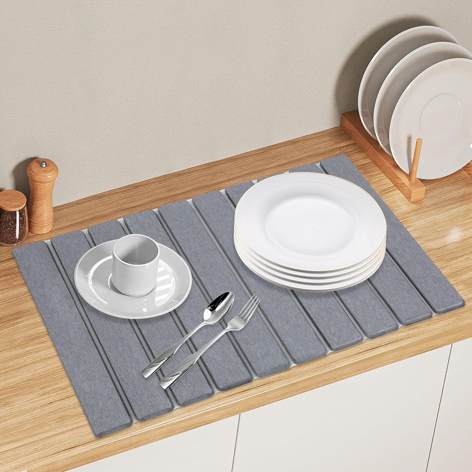 Alfombrilla de Secado de Platos Cijoaui 61x41cm Absorbente