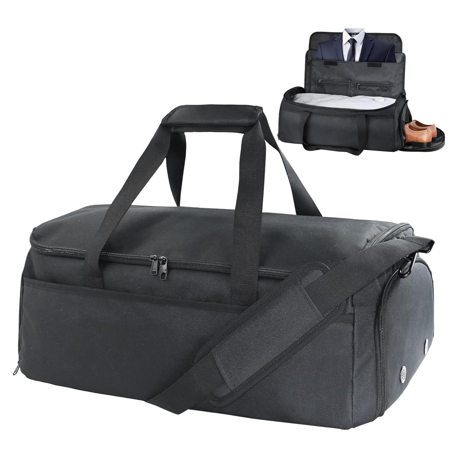 Bolsa Duffle SUOCO 2 en 1 para Viaje y Trajes, Negro