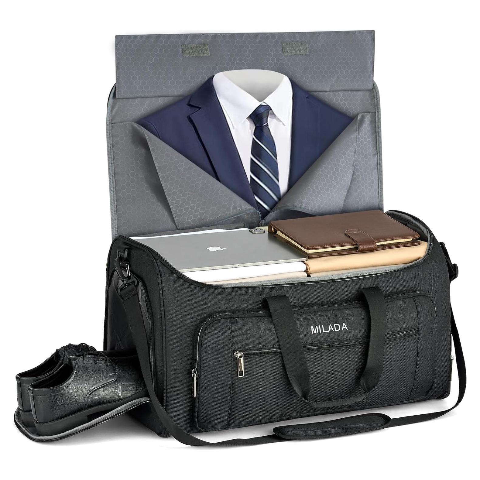 Bolsa de Ropa de Viaje MILADA 2 en 1 Plegable Negro 55L