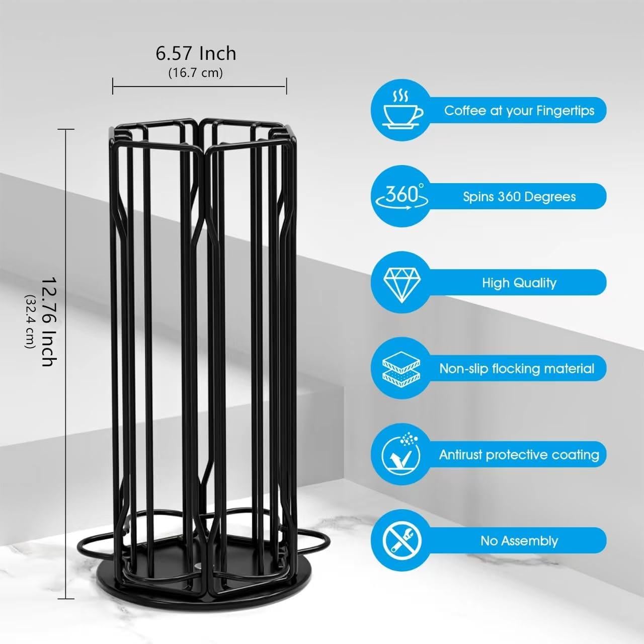 Soporte para Cápsulas de Café SEVENLINE Negro - Almacena 30 Nespresso Vertuo
