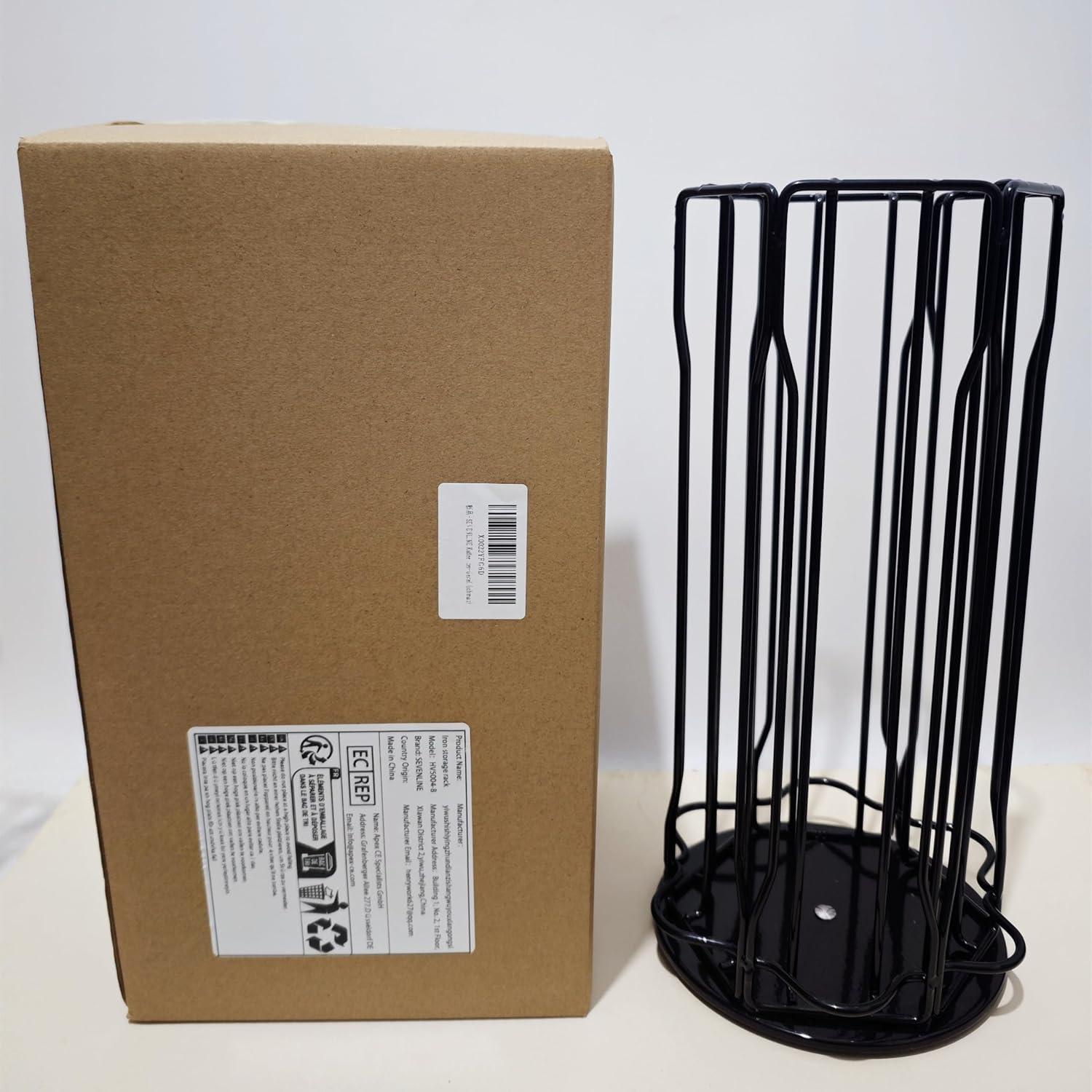 Soporte para Cápsulas de Café SEVENLINE Negro - Almacena 30 Nespresso Vertuo