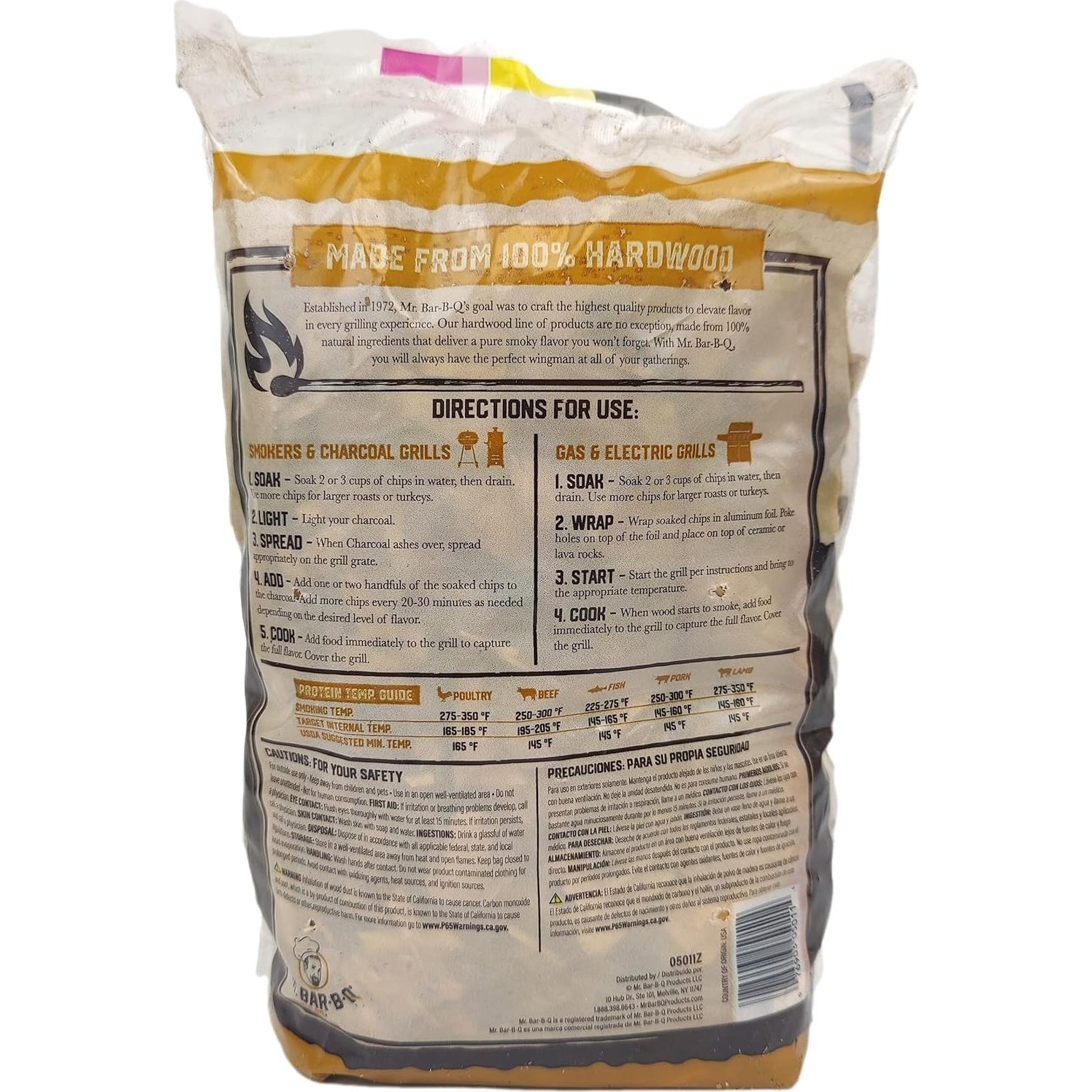 Astillas de Madera de Hickory Mr. Bar-B-Q 0.73 kg para Ahumador