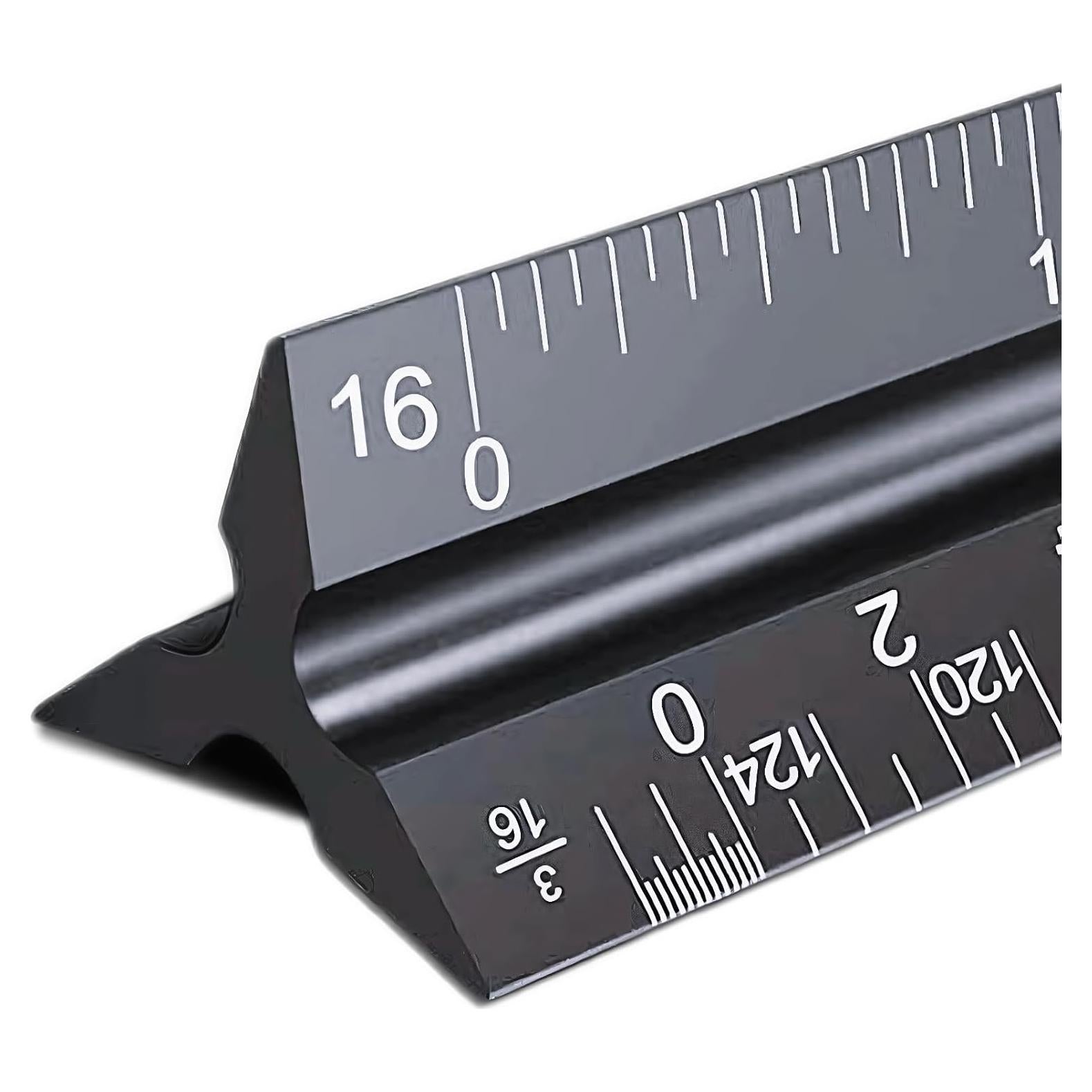 Regla de Escala Arquitectónica Rocoto 30.48 cm Aluminio Negro