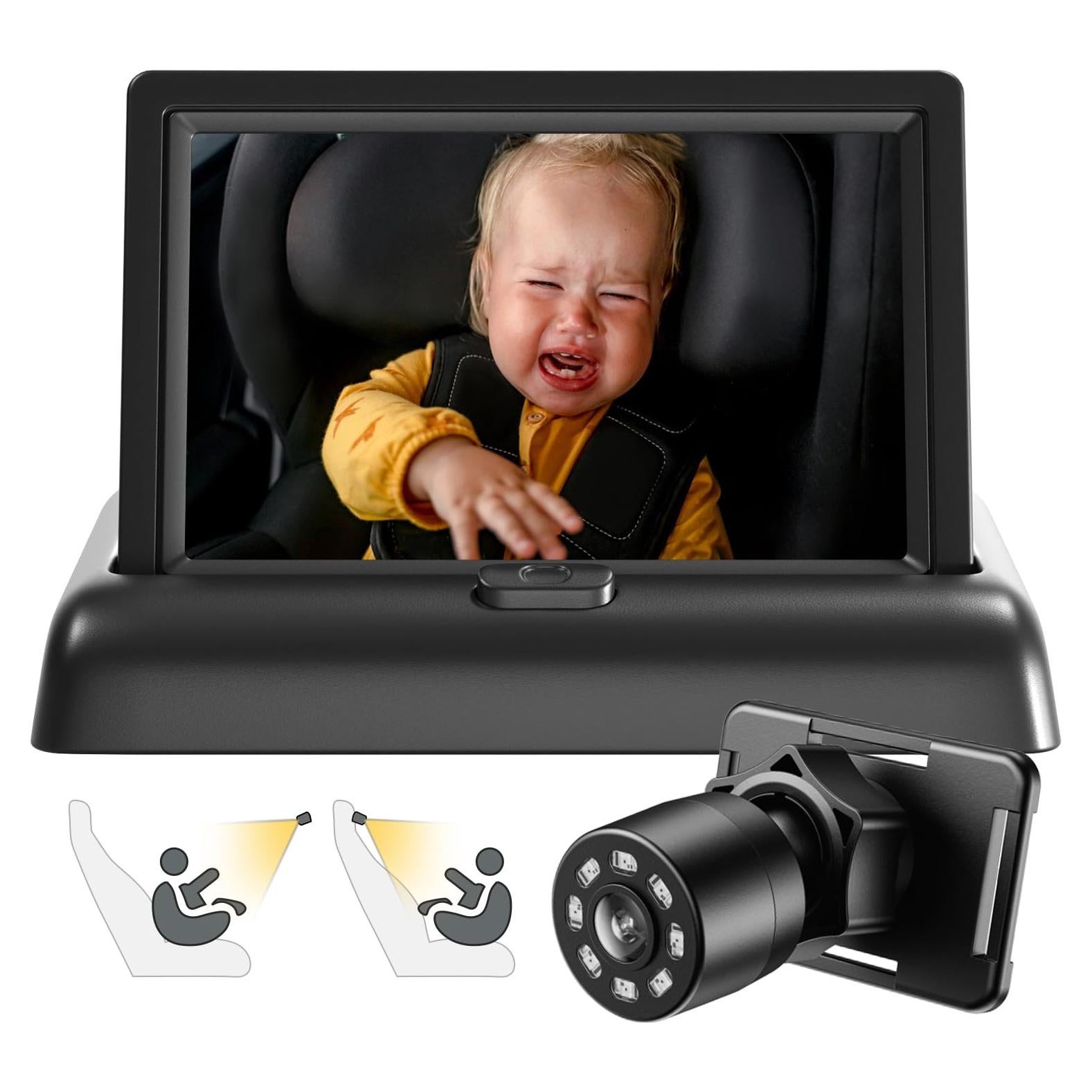 Espejo de Coche para Bebés SCZ13 con Cámara 4.3" HD