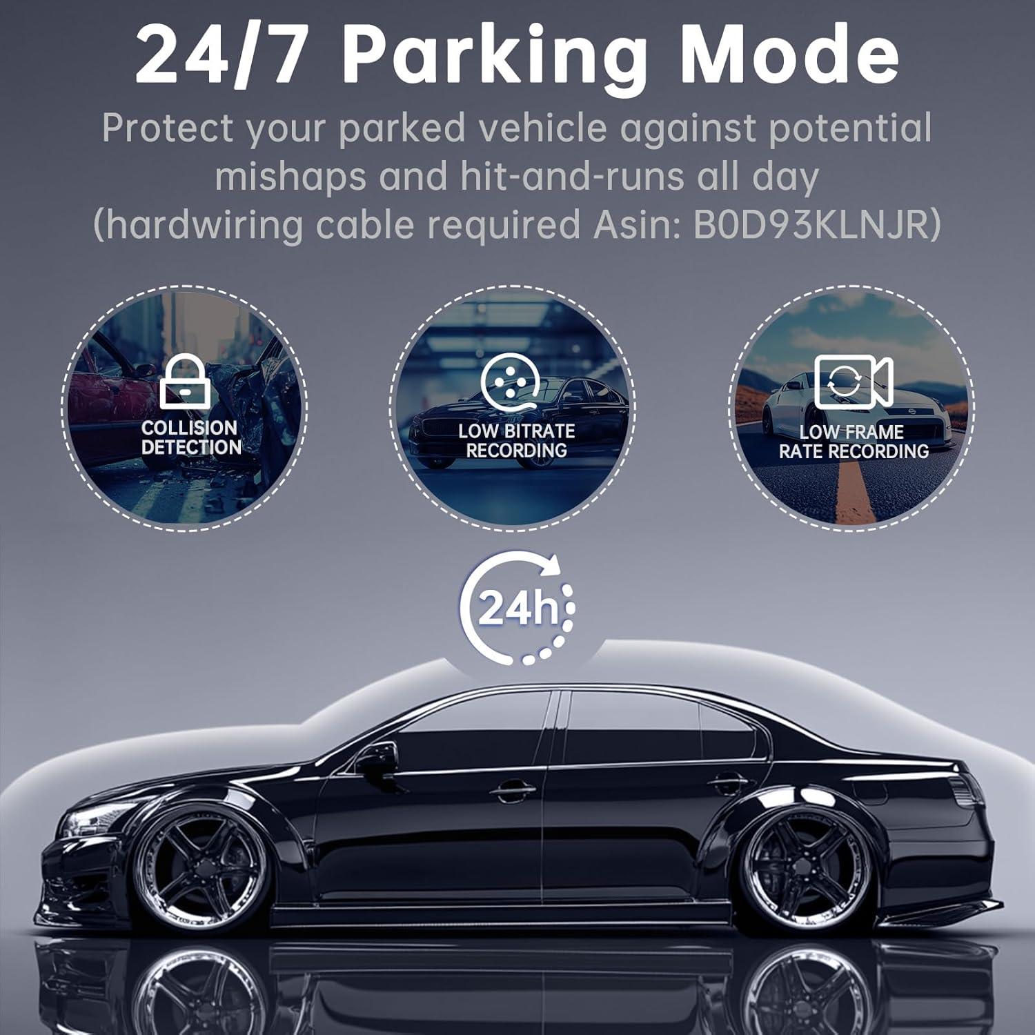 Cámara Dash Delantera y Trasera Ecomoment 2.5K+1080P Wi-Fi