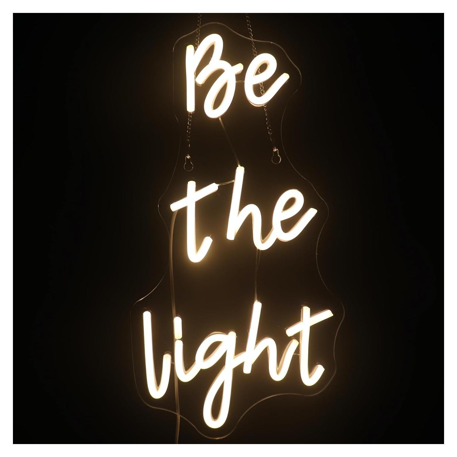 Letrero de neón QiaoFei 'Sé la luz' para decoración de hogar
