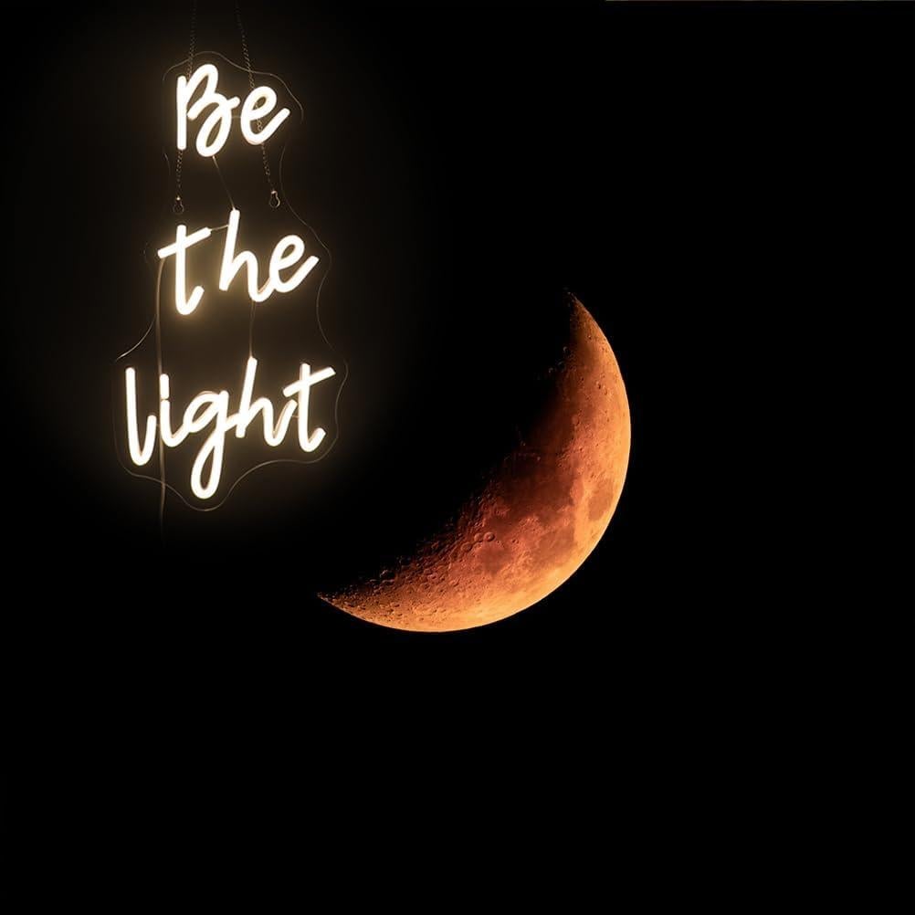 Letrero de neón QiaoFei 'Sé la luz' para decoración de hogar