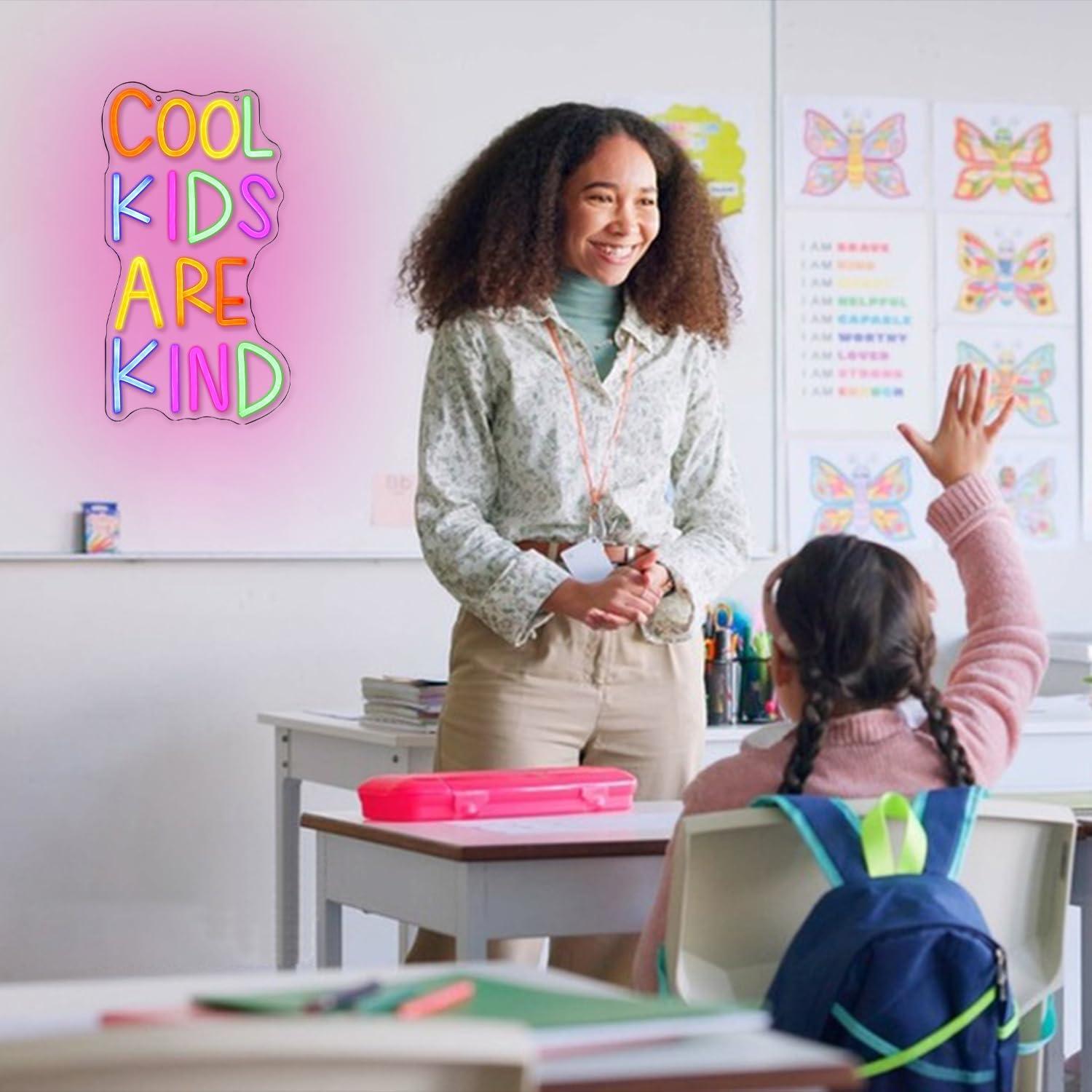 Letrero Neón Decorativo Xixkilly 41.91x22.95 cm Niños Amables