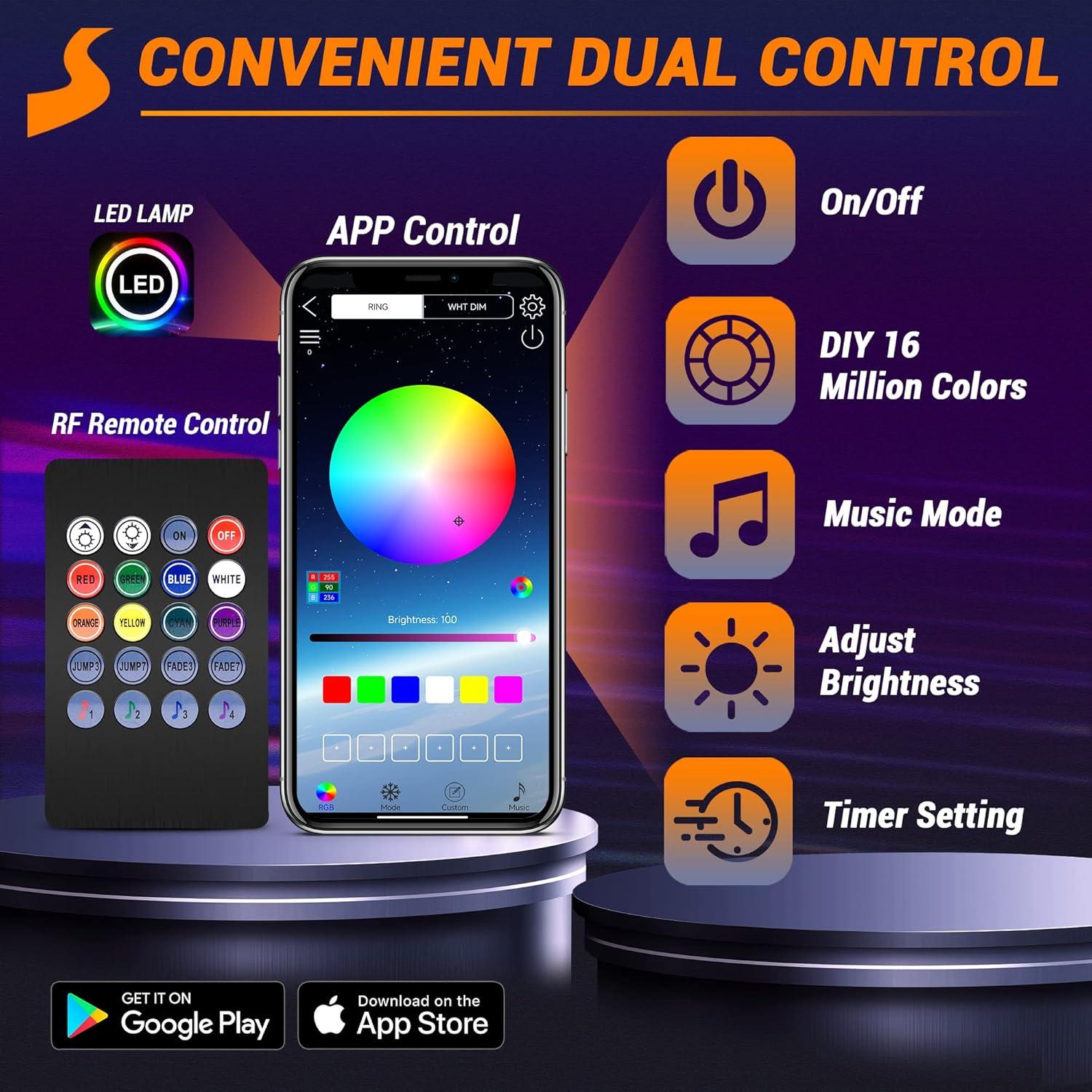 Luces LED de tira SS VISION 800 cm RGB con control APP y remoto