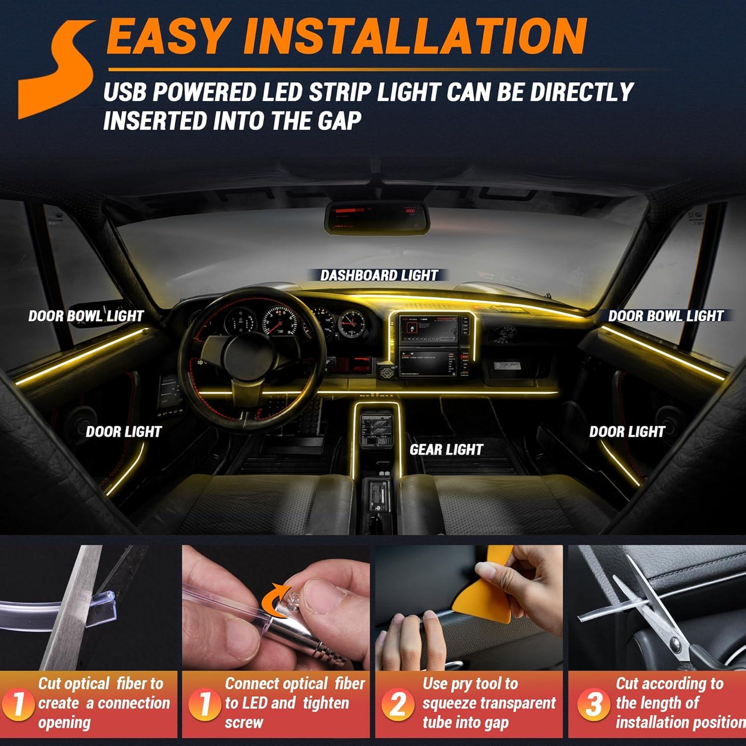 Luces LED de tira SS VISION 800 cm RGB con control APP y remoto