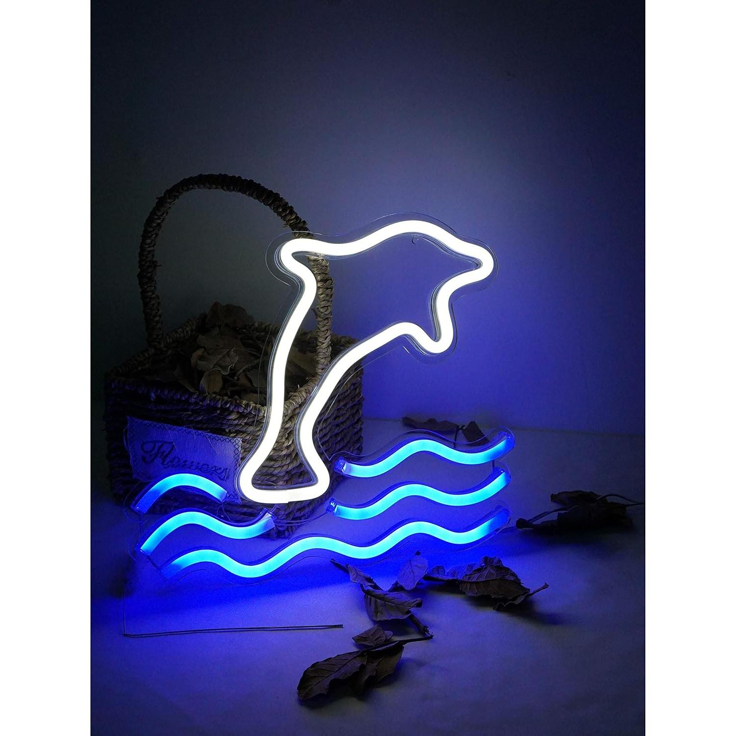 Luz de Neón LED Delfín Grande NiniTe LIGHTS USB 32 cm