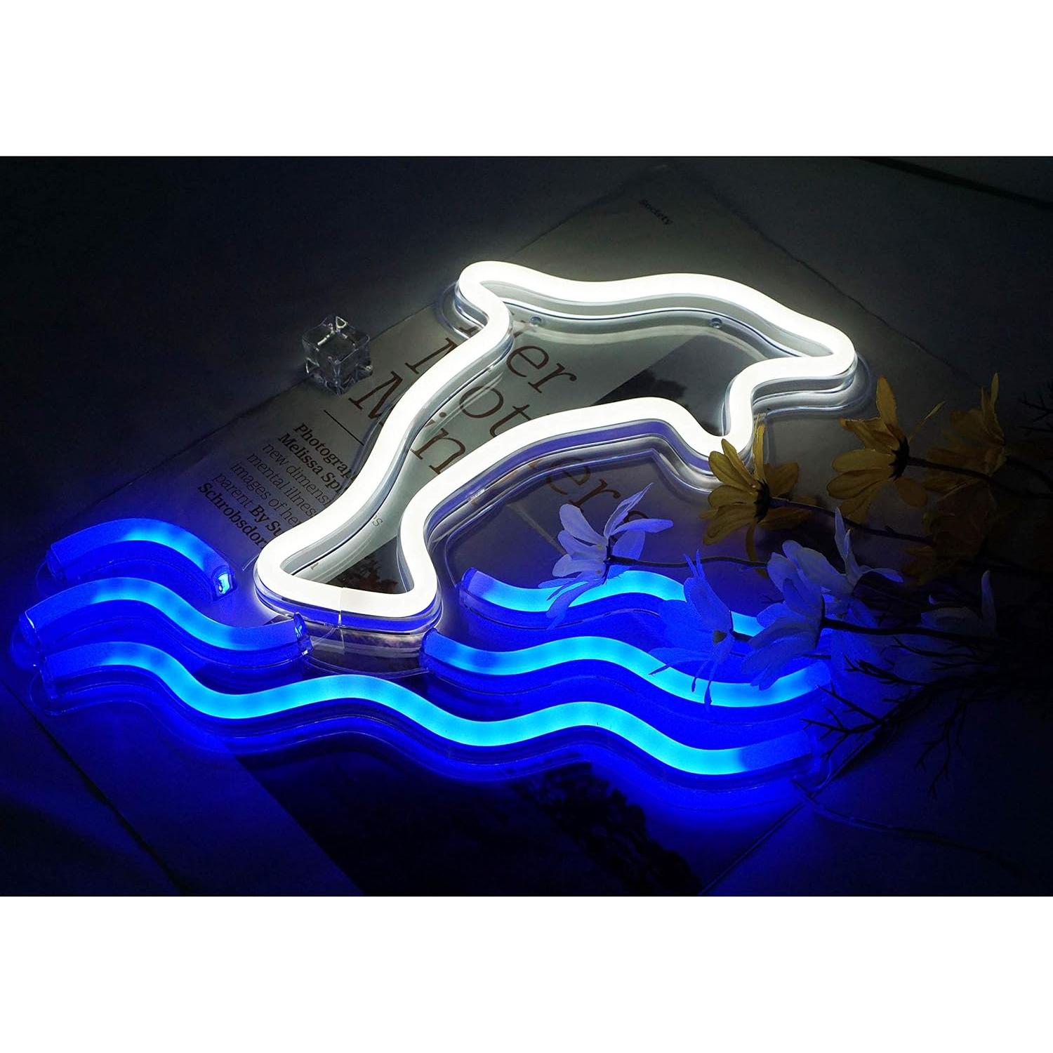 Luz de Neón LED Delfín Grande NiniTe LIGHTS USB 32 cm