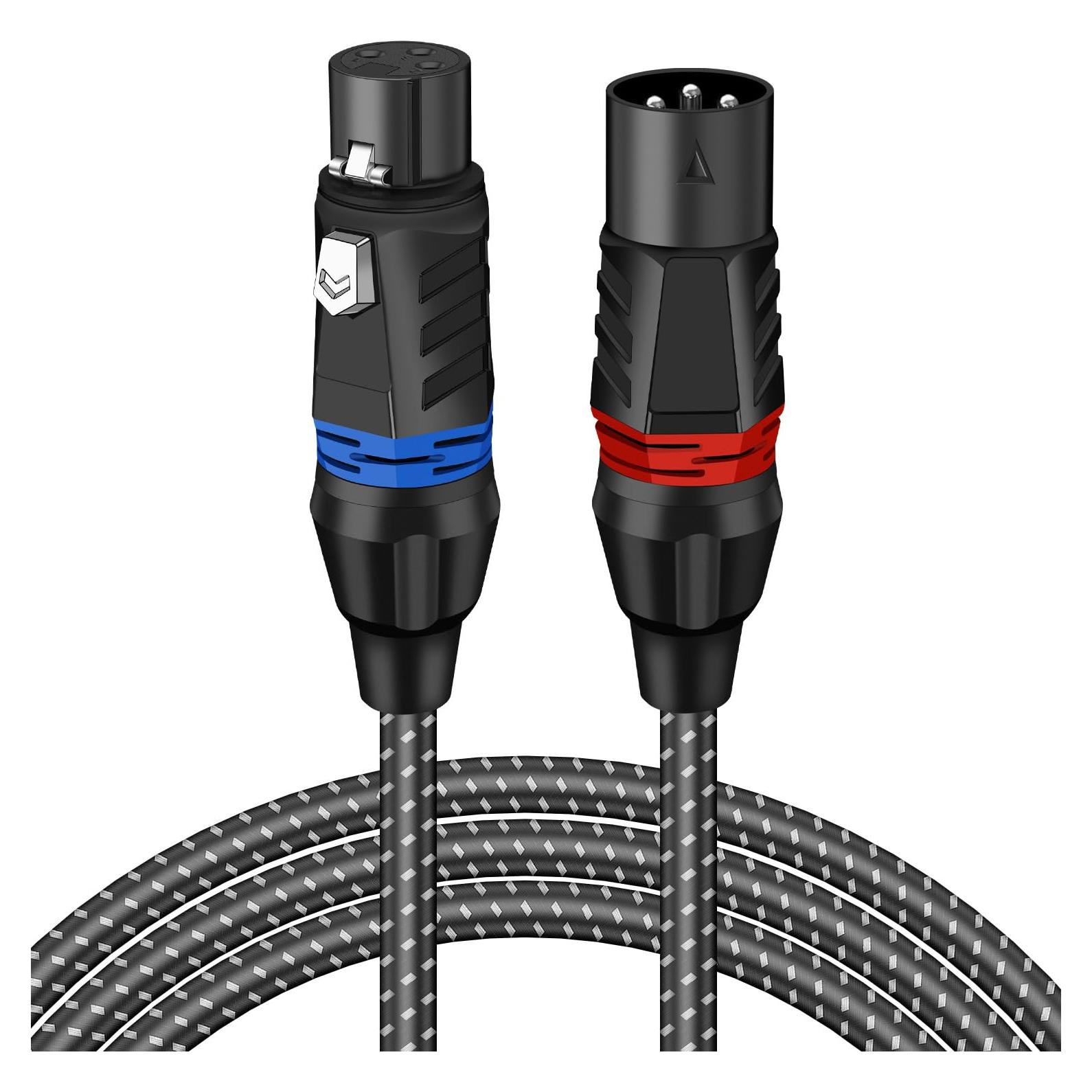 Cable de Micrófono XLR Macho a Hembra 1.2m Pizucb