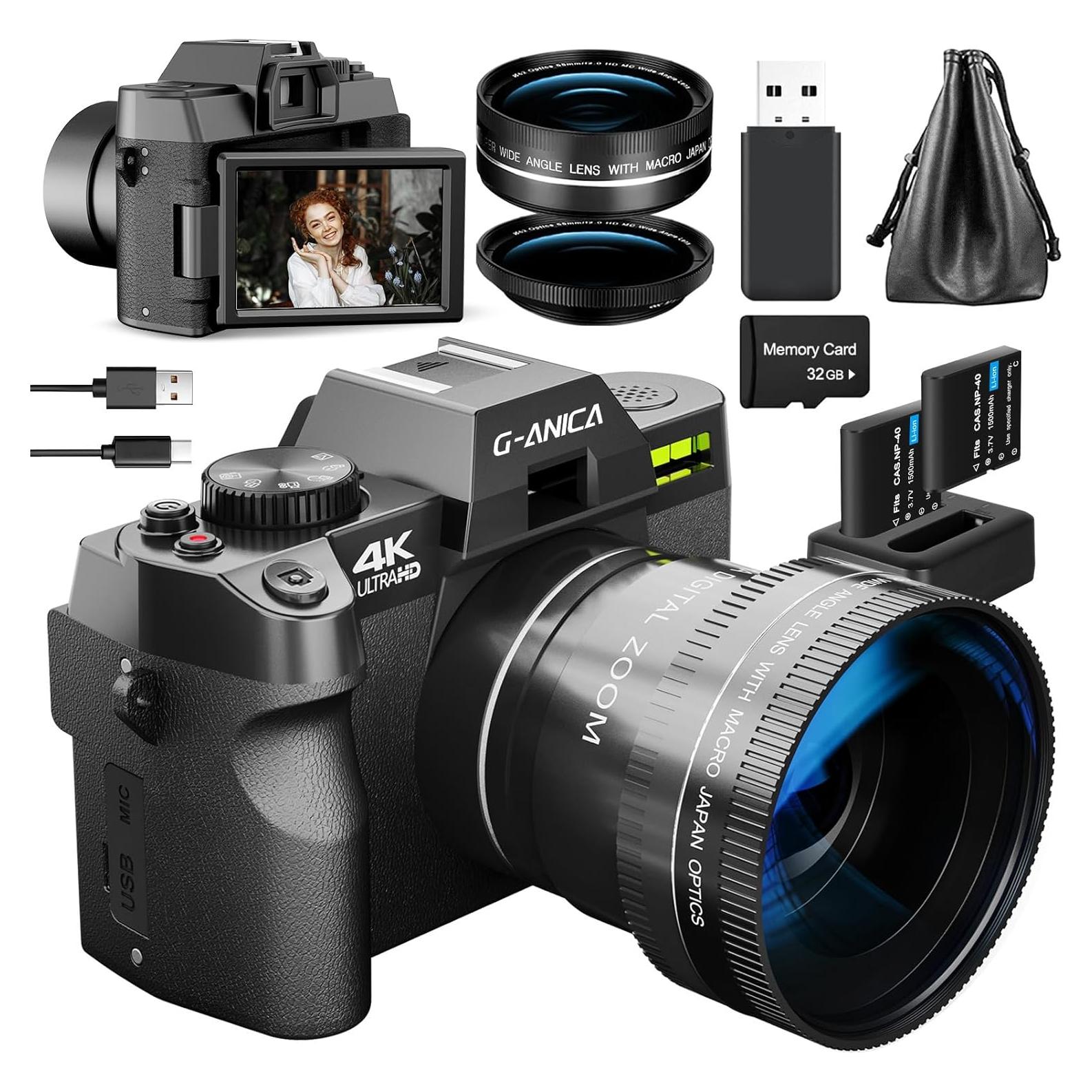 Cámara Digital 4K G-Anica S100 48MP WiFi Autofocus Compacta
