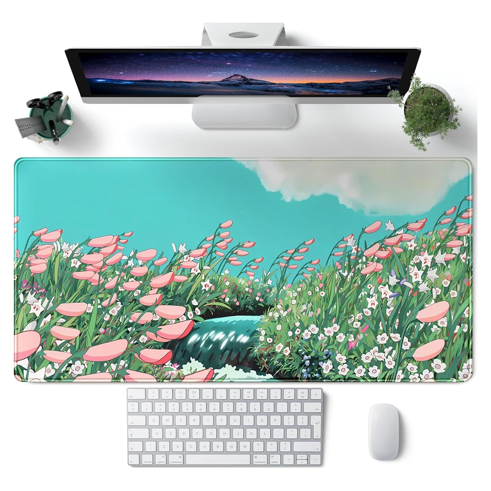 Alfombrilla de Escritorio XL CYZFF Floral Anime 80x40cm