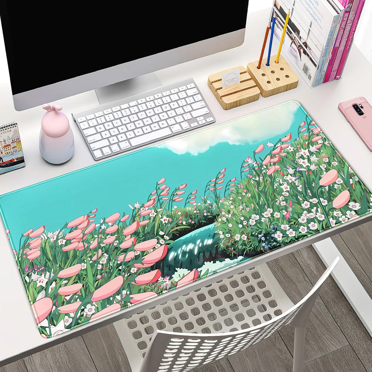 Alfombrilla de Escritorio XL CYZFF Floral Anime 80x40cm