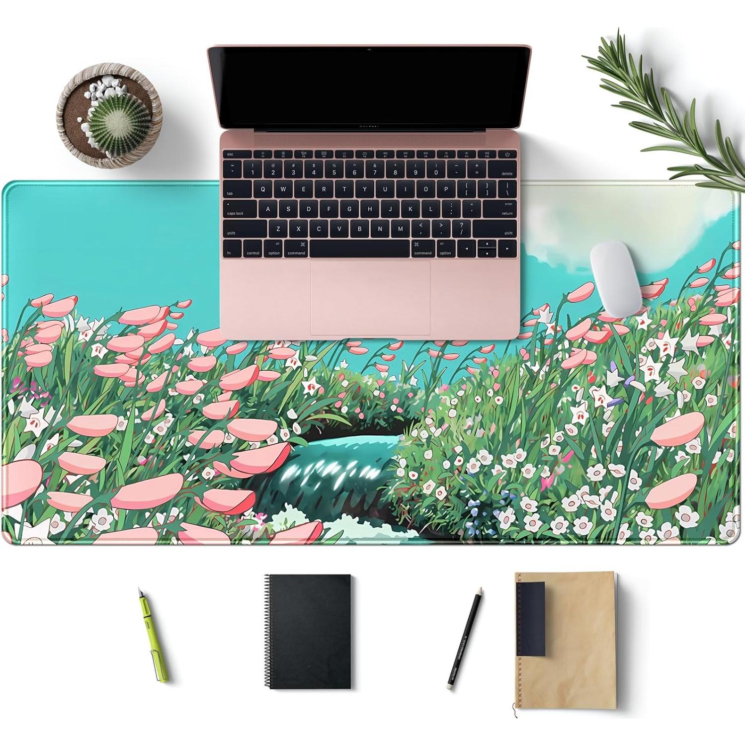 Alfombrilla de Escritorio XL CYZFF Floral Anime 80x40cm