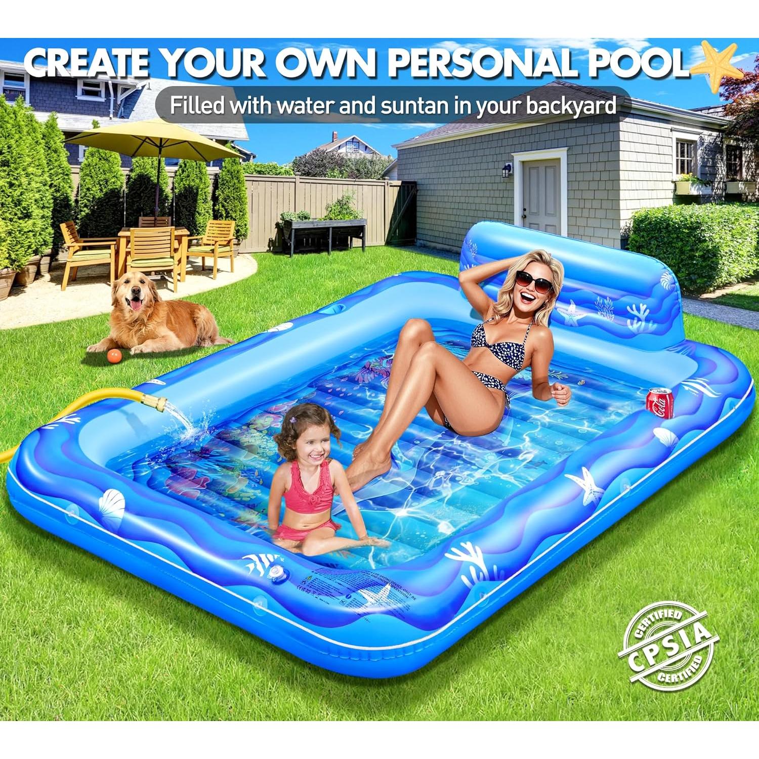 Piscina Inflable Sinbyuer para 2 Personas 205x152 cm Azul