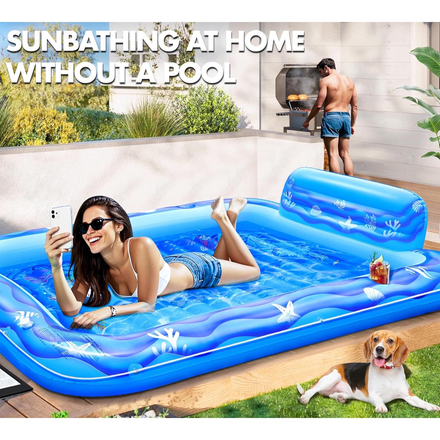 Piscina Inflable Sinbyuer para 2 Personas 205x152 cm Azul