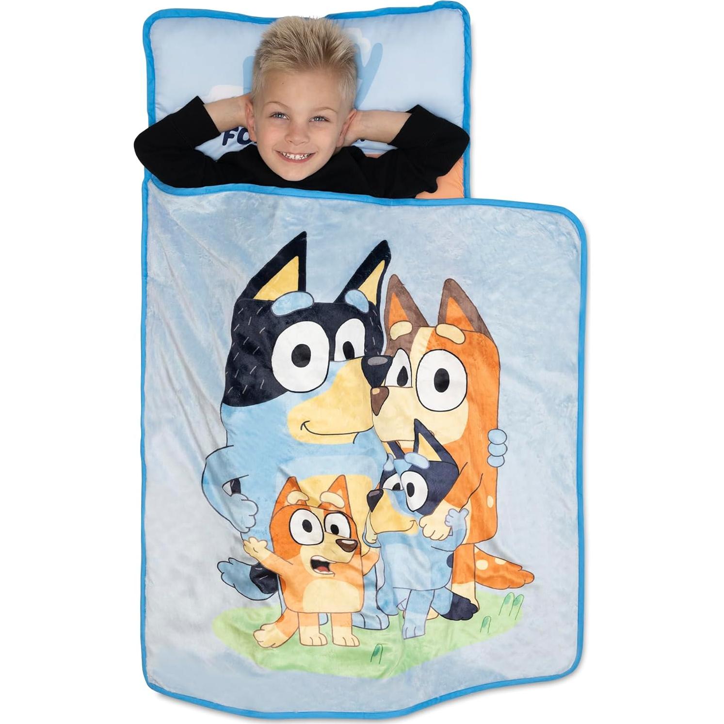 Colchoneta para Niños Bluey con Almohada y Manta 116x53 cm