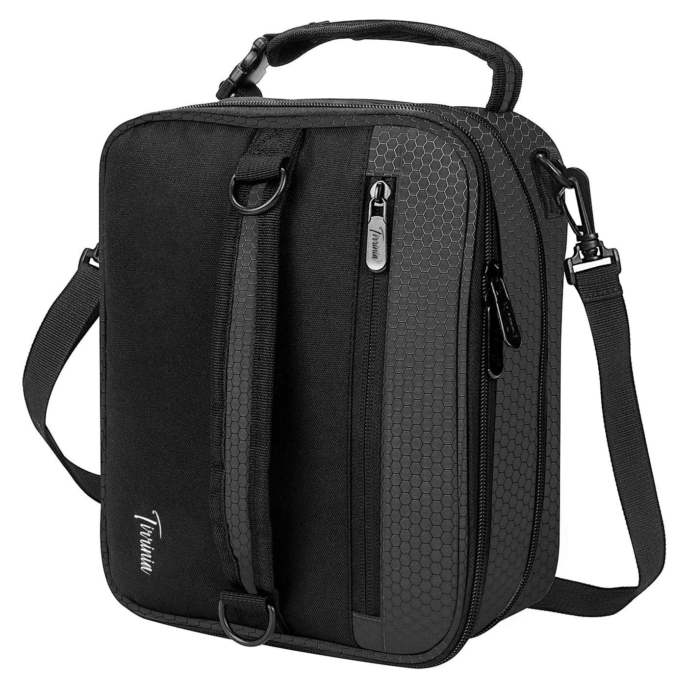 Bolsa de Almuerzo Aislada Tirrinia Negra Expandible 4200ml