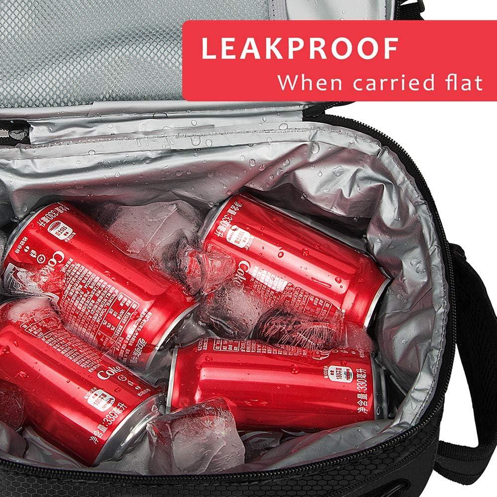 Bolsa de Almuerzo Aislada Tirrinia Negra Expandible 4200ml