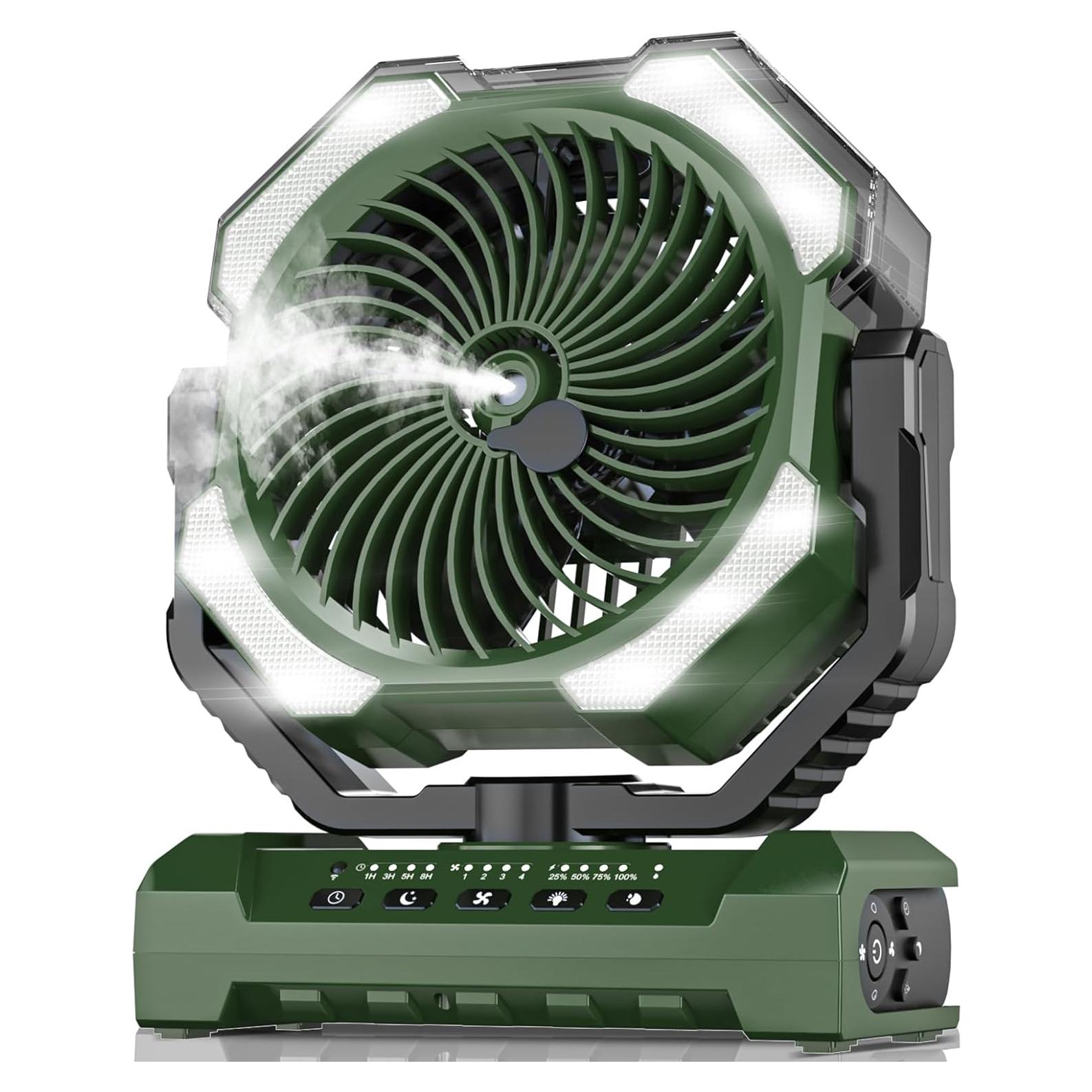 Ventilador Nebulizador Portátil Coolice F038 24000mAh Verde