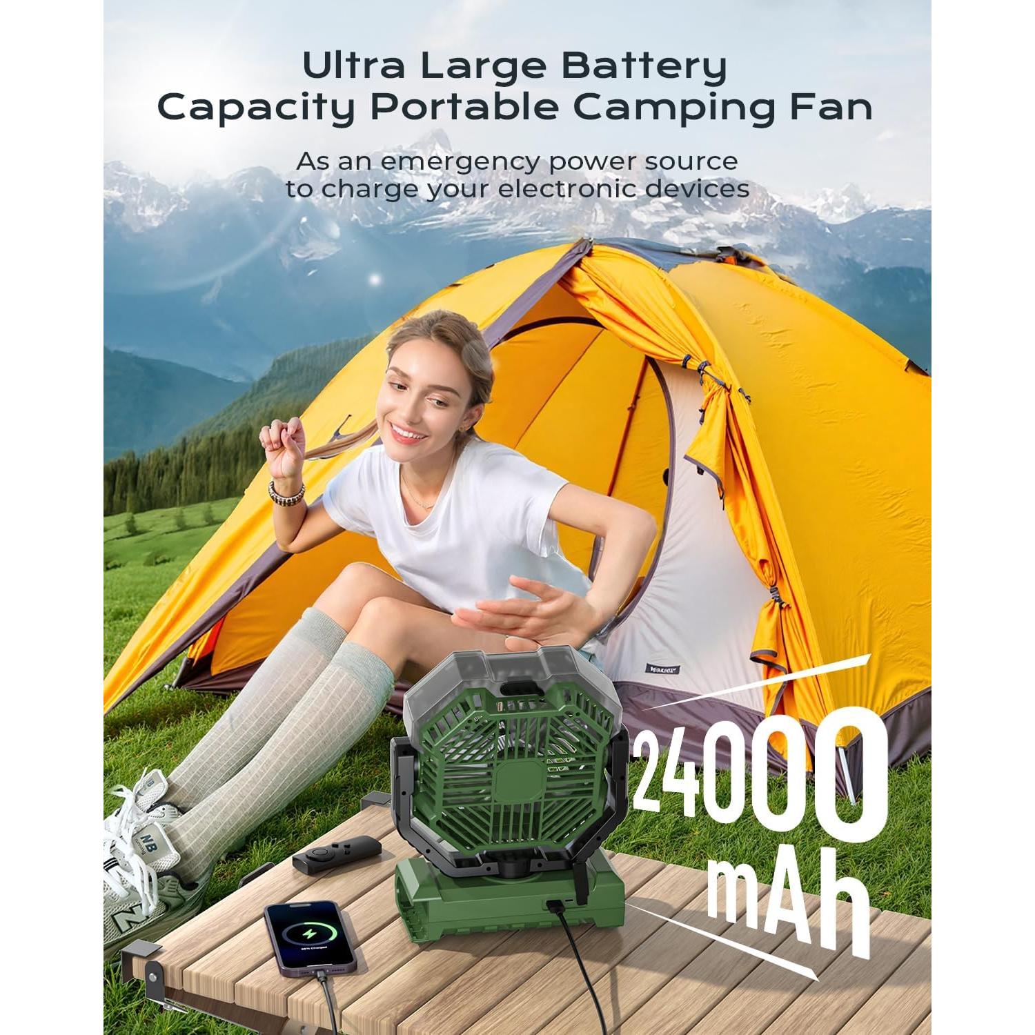 Ventilador Nebulizador Portátil Coolice F038 24000mAh Verde