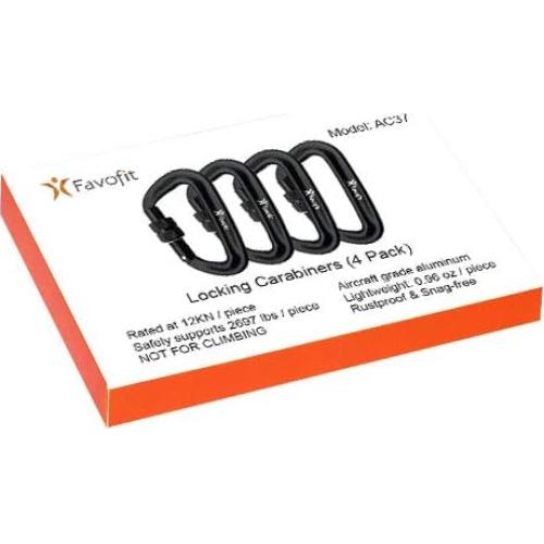 Clips de Carabineros de Cierre Pesado Favofit 12KN - 4 Piezas