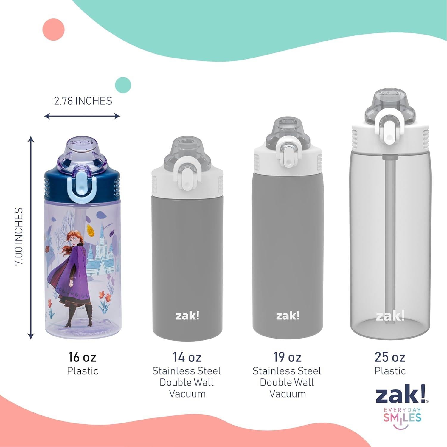 Botellas de Agua Zak Disney Frozen 16oz Set de 2