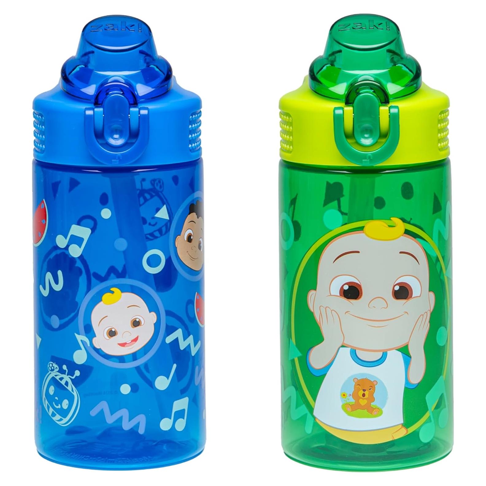 Botella de Agua CoComelon Zak 16 oz Set de 2 con Pajilla