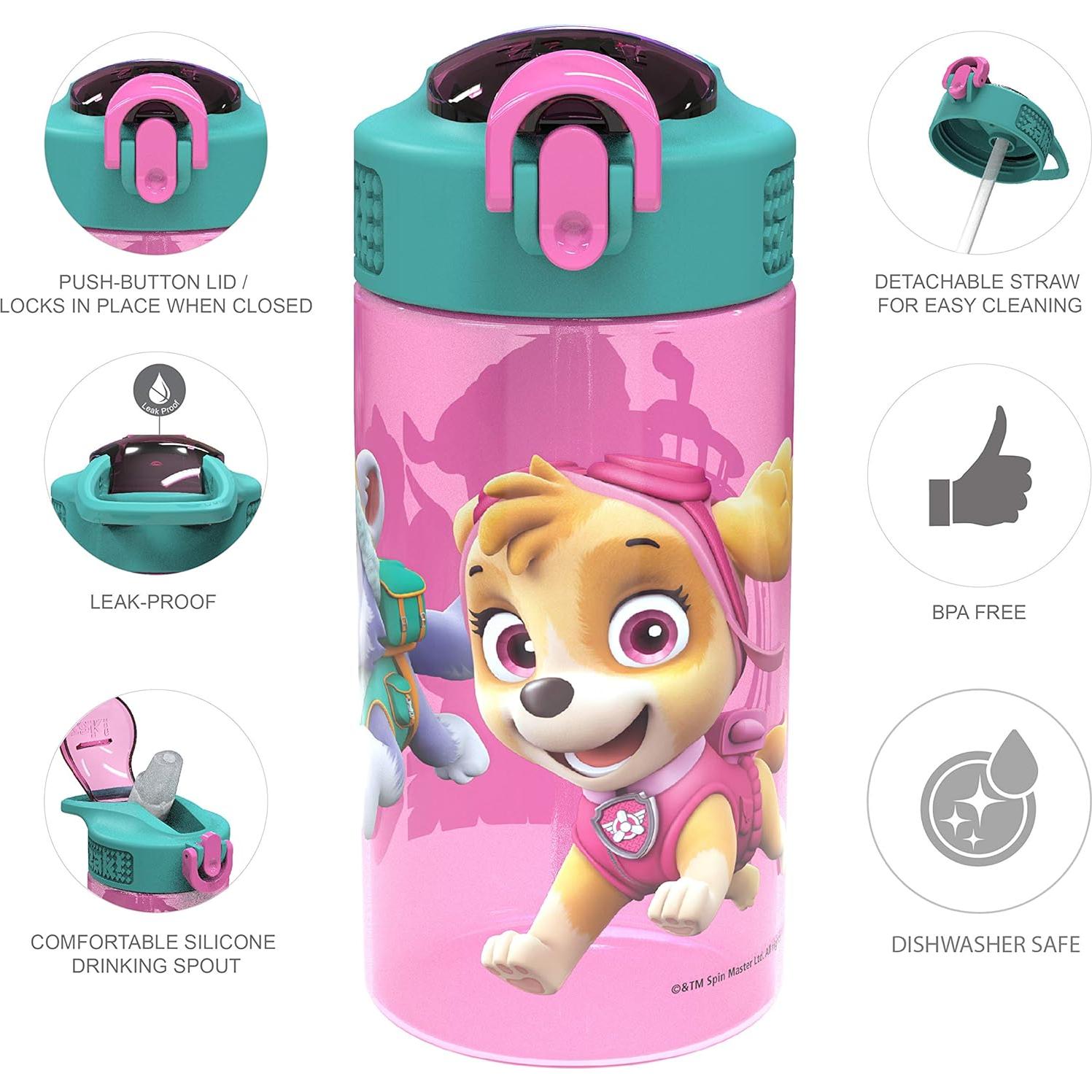 Botellas de Agua Reutilizables Zak Designs Paw Patrol 2pzs