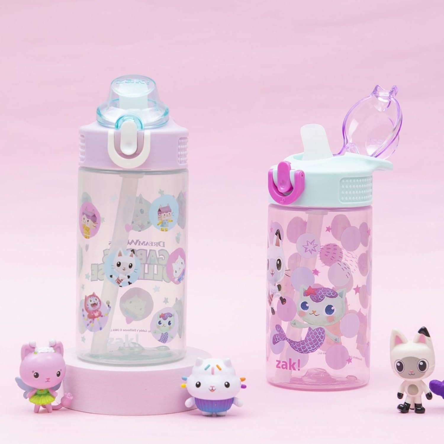 Botellas de Agua Zak Gabby's Dollhouse 16oz Set de 2