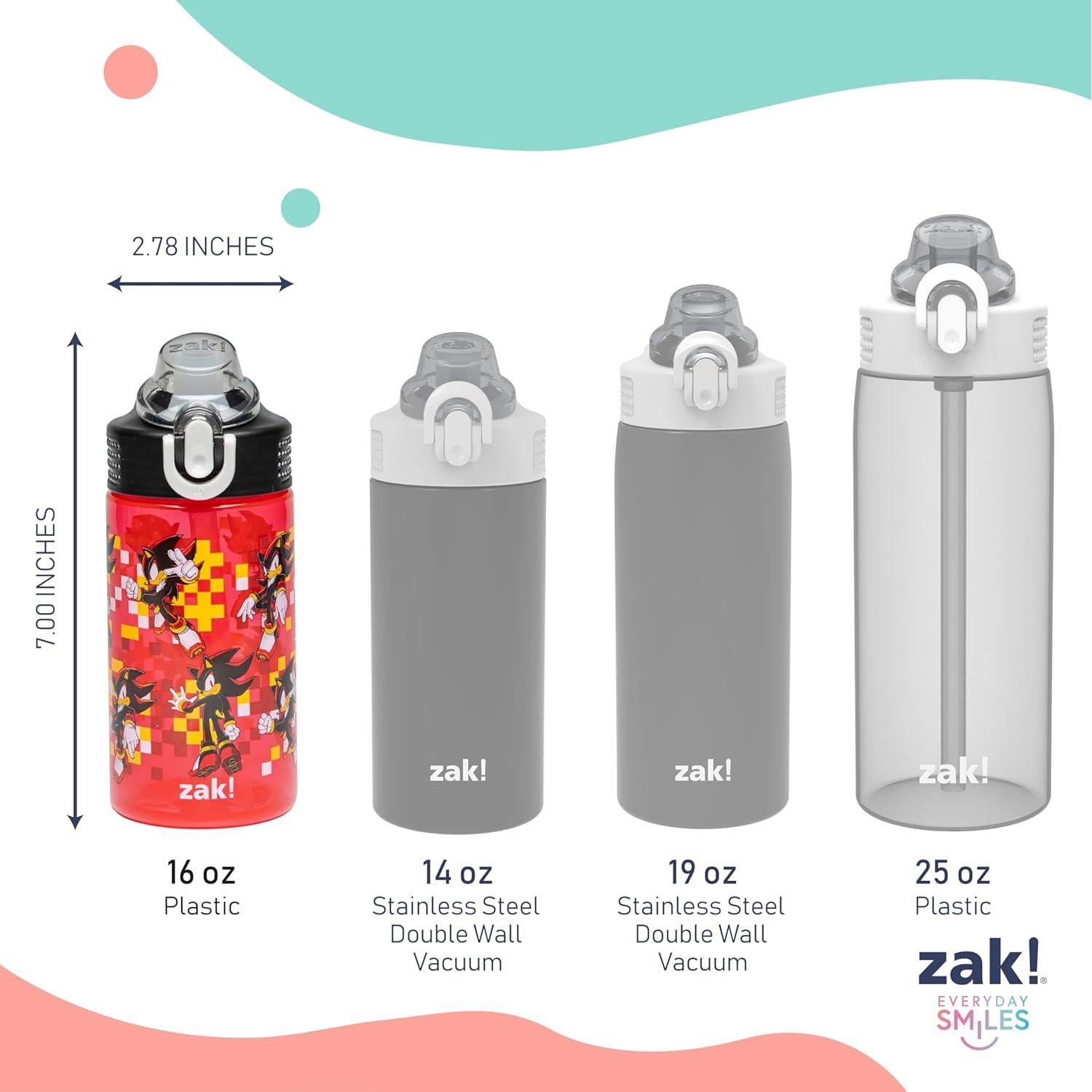 Botella de Agua Zak Designs Sonic 473ml Set de 2