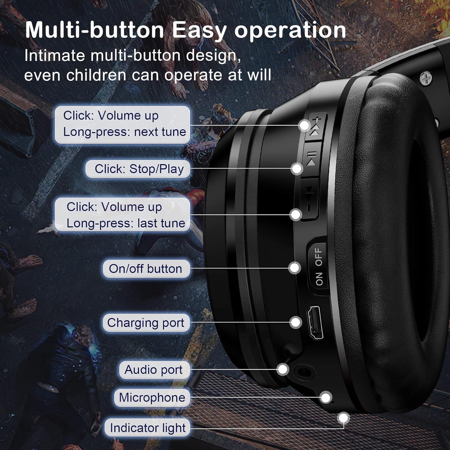 Auriculares Bluetooth SIMGAL B90 Orejas de Gato RGB Plegables