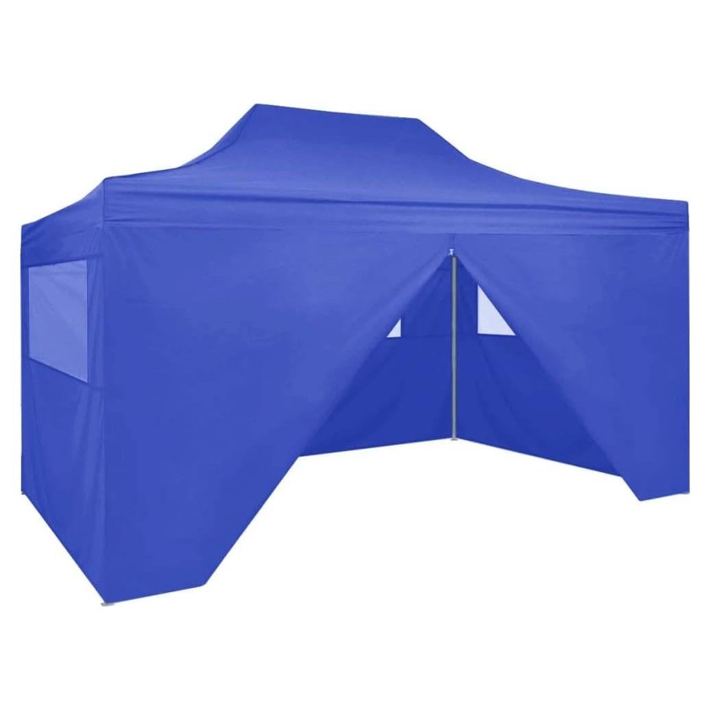 Carpa de Fiesta Plegable WEHUOSIF 2.99x4m Azul con 4 Paredes