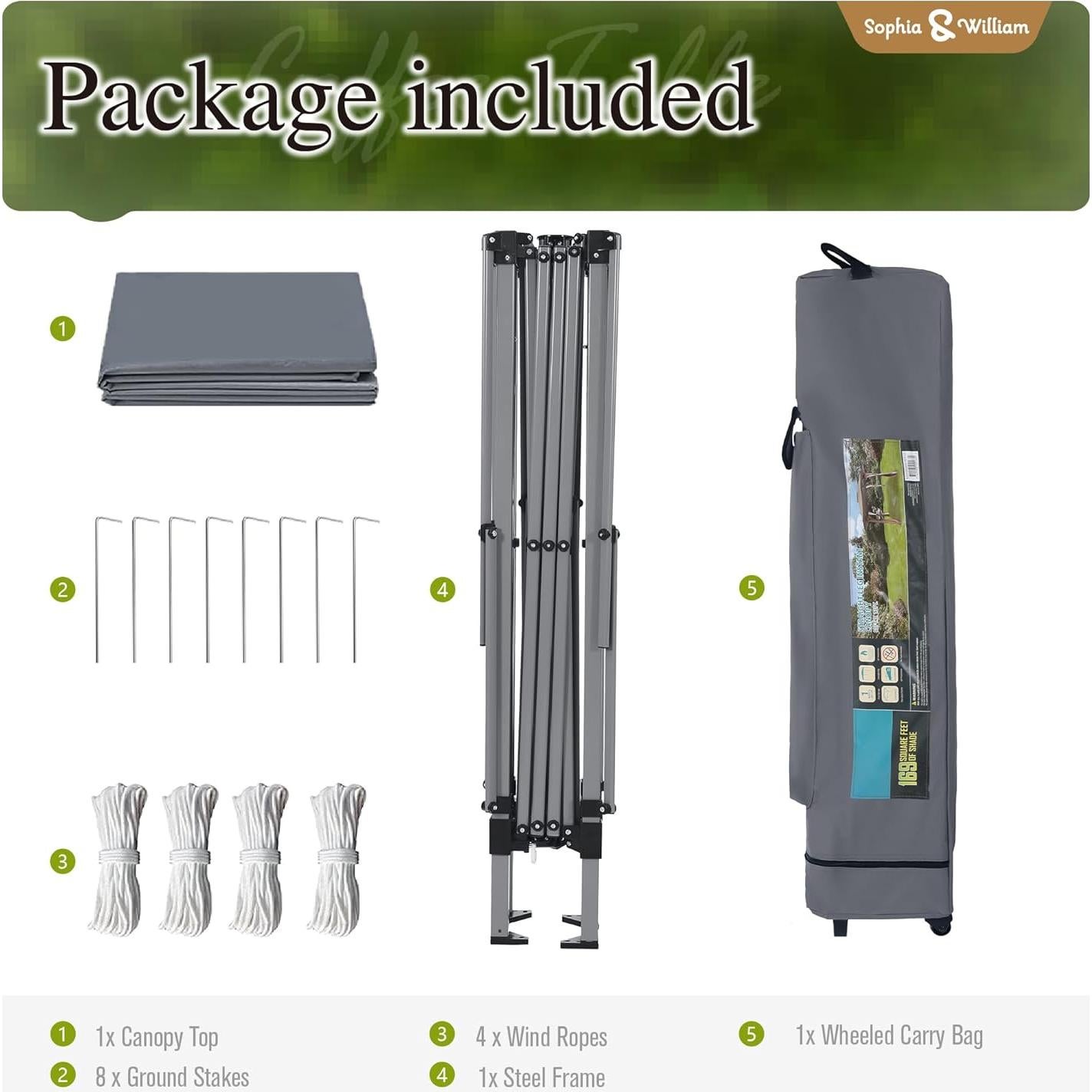 Carpa Canopy Pop Up 3.96x3.96m Sophia & William Azul